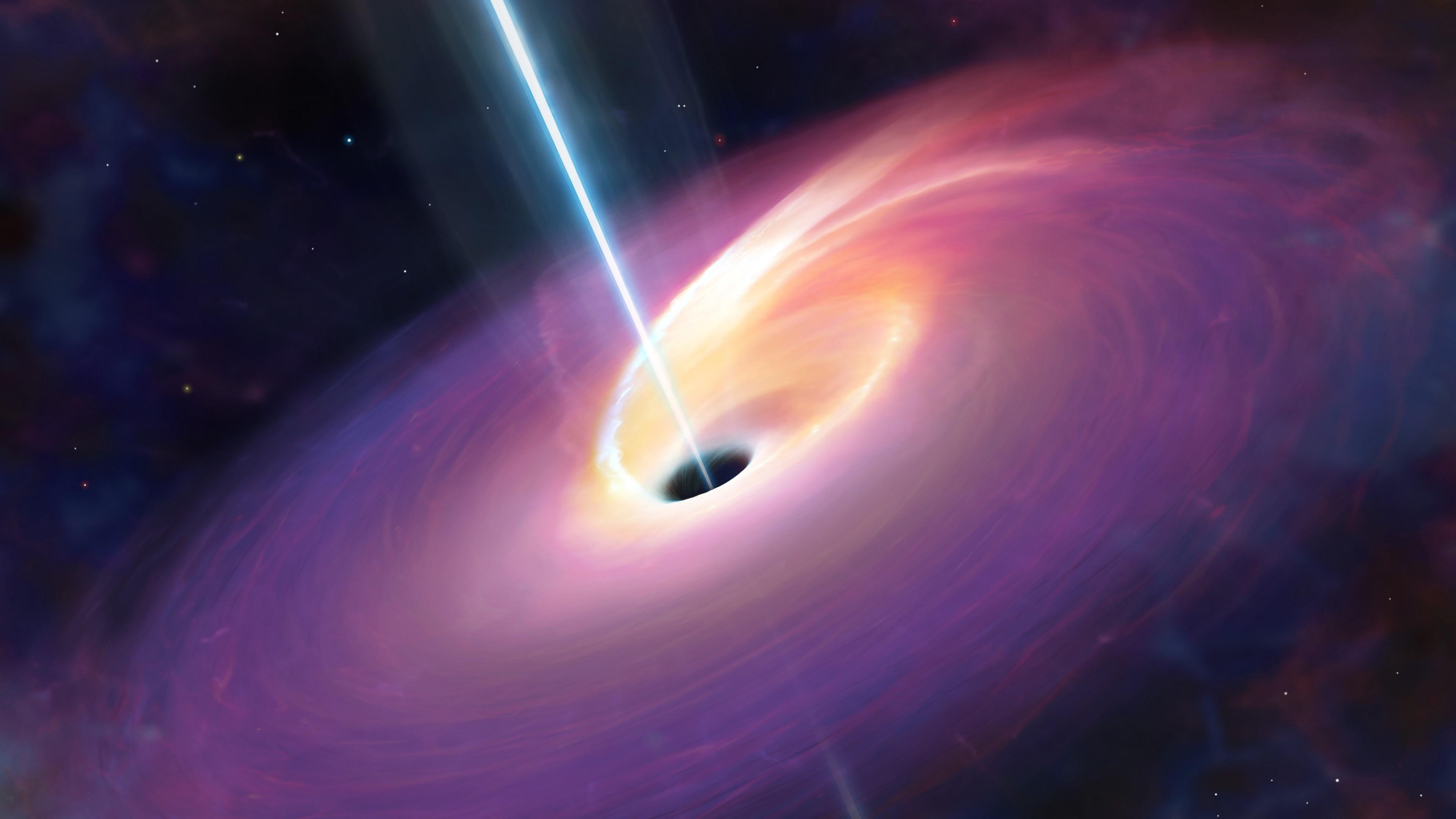 cosmos, 4K, space, black hole, stars, HD Wallpaper