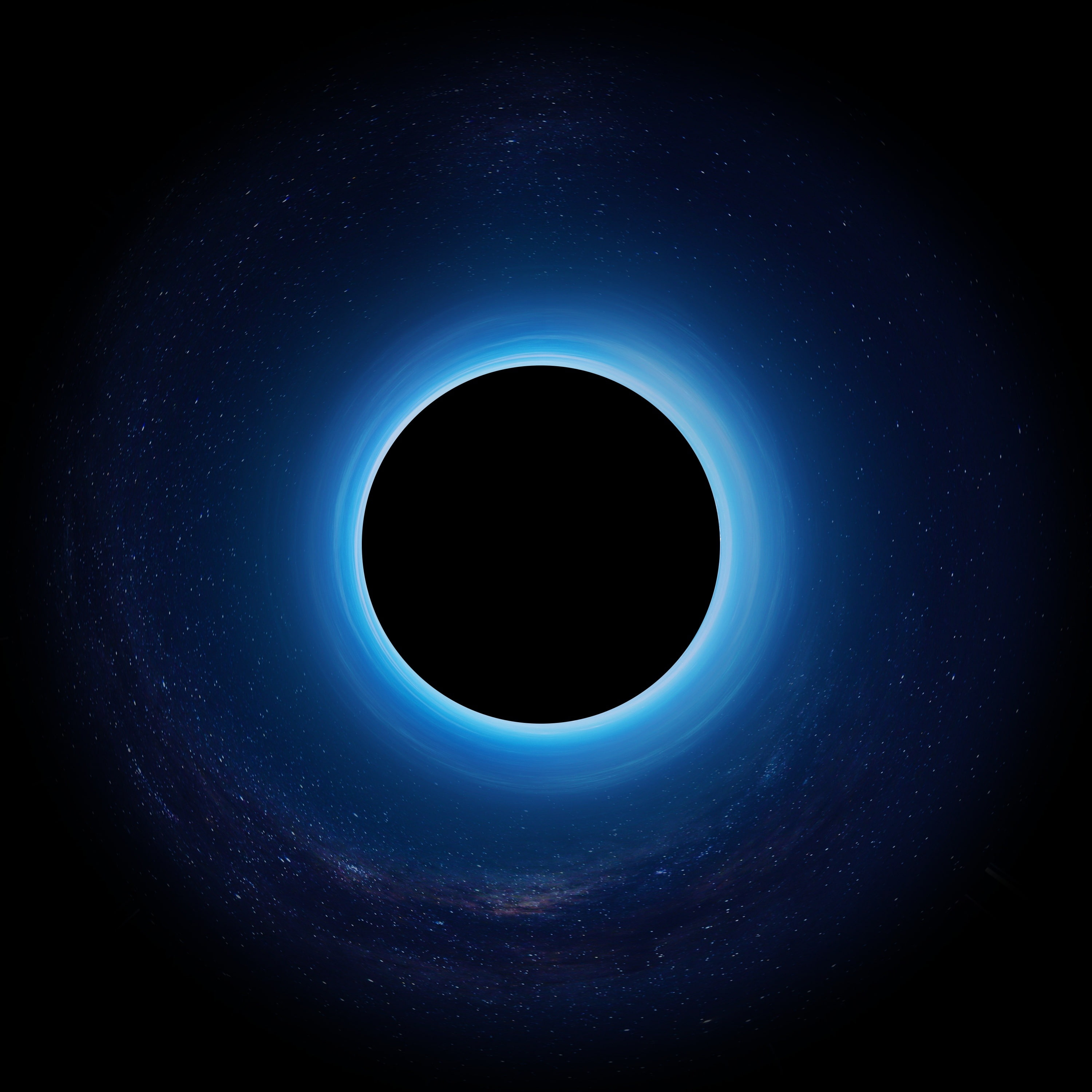 Universe, 2K, Black hole, Black, Stars, Phone HD Wallpaper