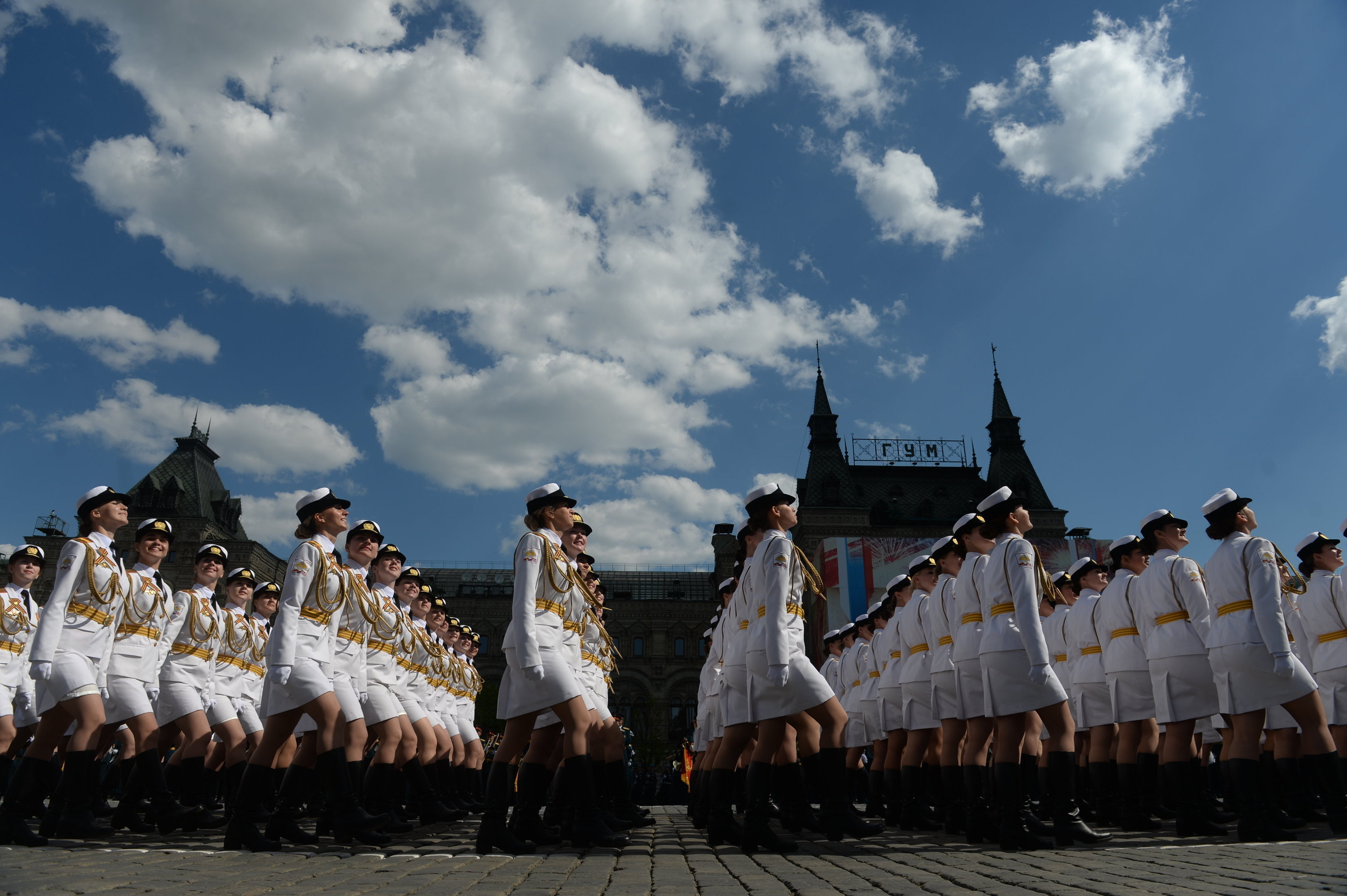 holiday, victory day, parade, military, girls, Russia, cadets, red square, University, defense, 2K, HD Wallpaper
