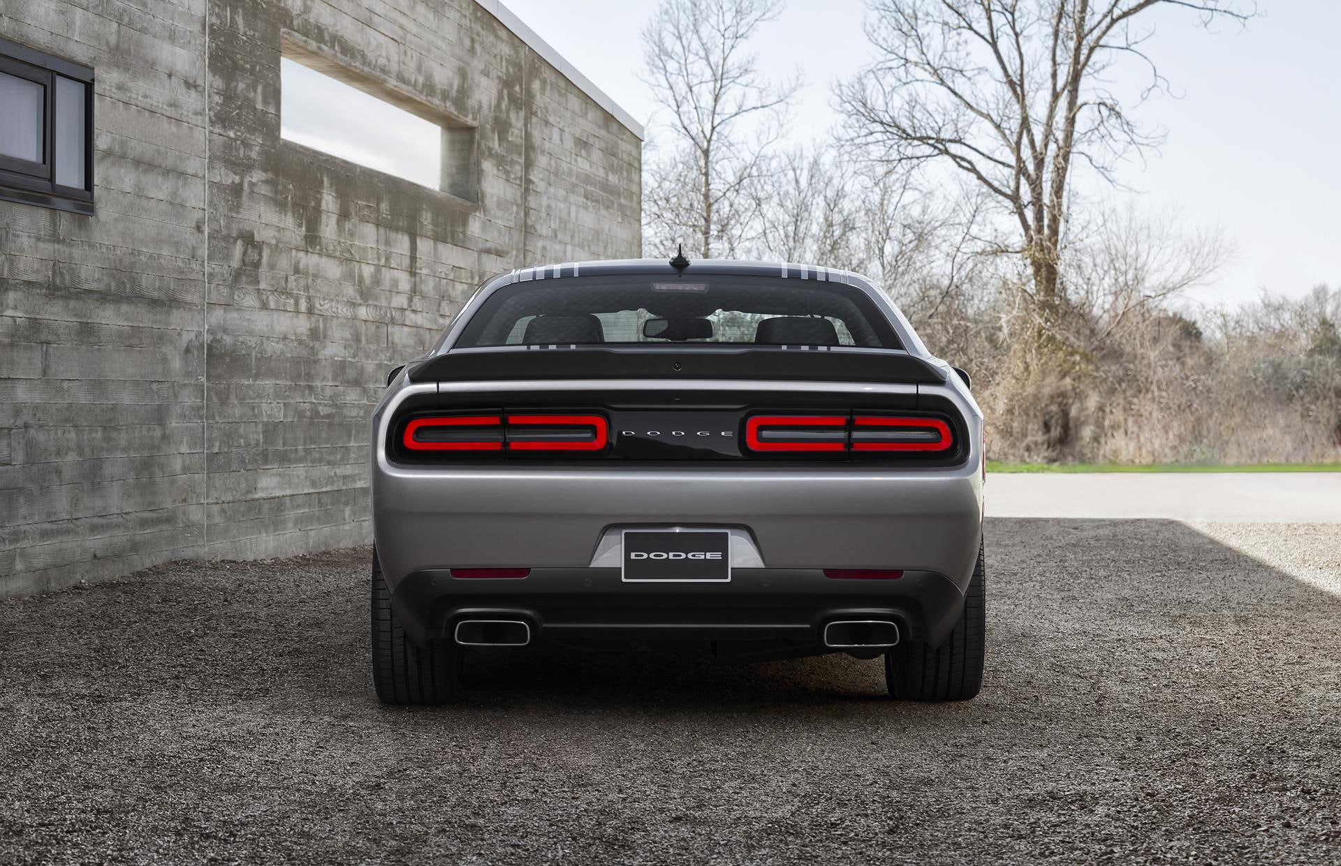 challenger, tree, rt, dodge, car, city, architecture, 1080P, day, nature, outdoors, red, transportation, plant, shaker, land vehicle, text, no people, HD Wallpaper