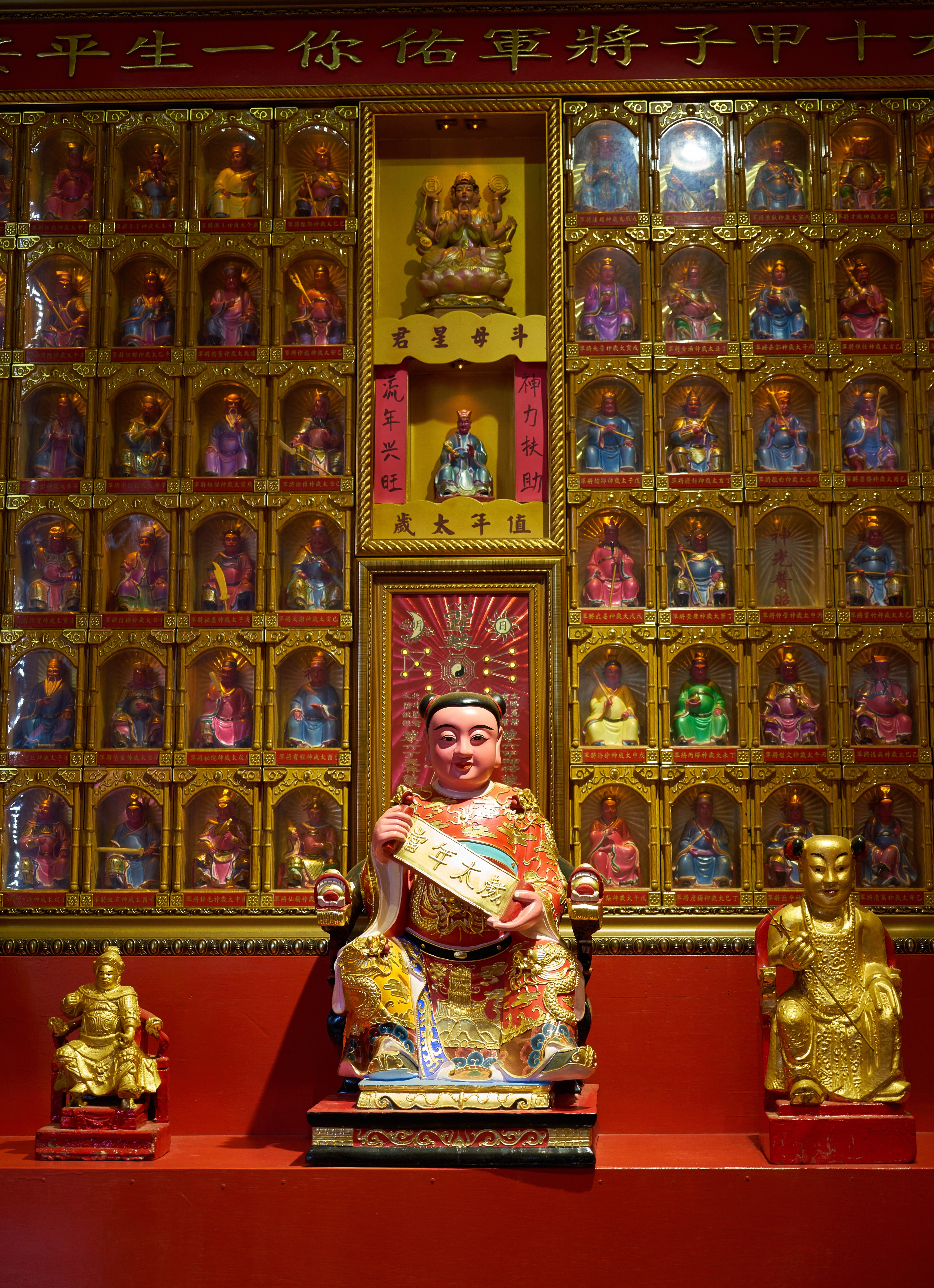 monastery, no people, travel, culture, creativity, building, belief, statue, indoors, buddhism, sculpture, architecture, buddha, temple, spirituality, perspective, Phone HD Wallpaper