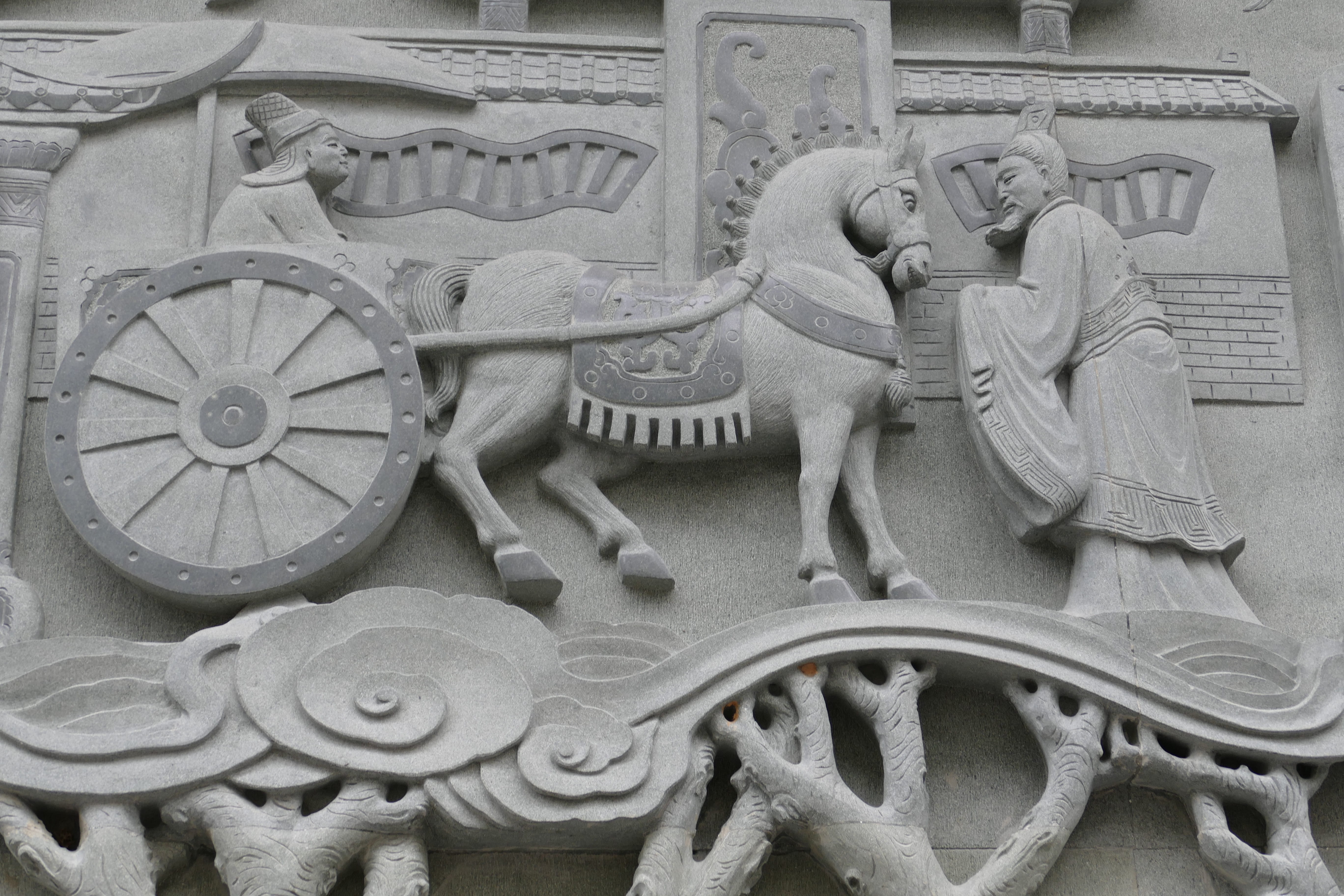 dare, wheel, design, sun moon lake, gods, architecture, relief, sculpture, floral pattern, ornate, built structure, day, carving, 5K, the past, china, HD Wallpaper