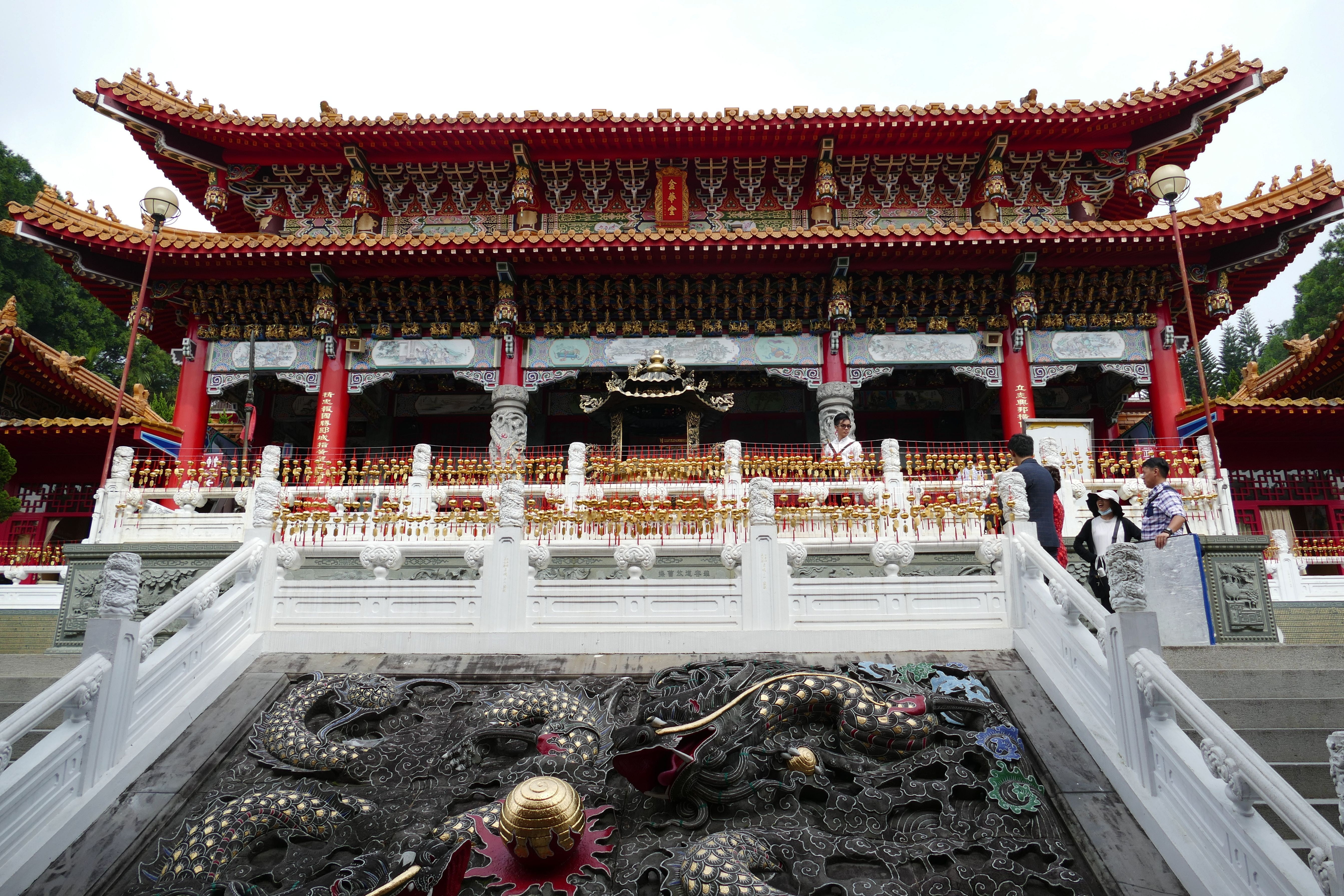 belief, historically, spirituality, architecture, taiwan, day, temple, real people, shrine, travel destinations, taoism, roof, stairs, nature, building exterior, HD Wallpaper
