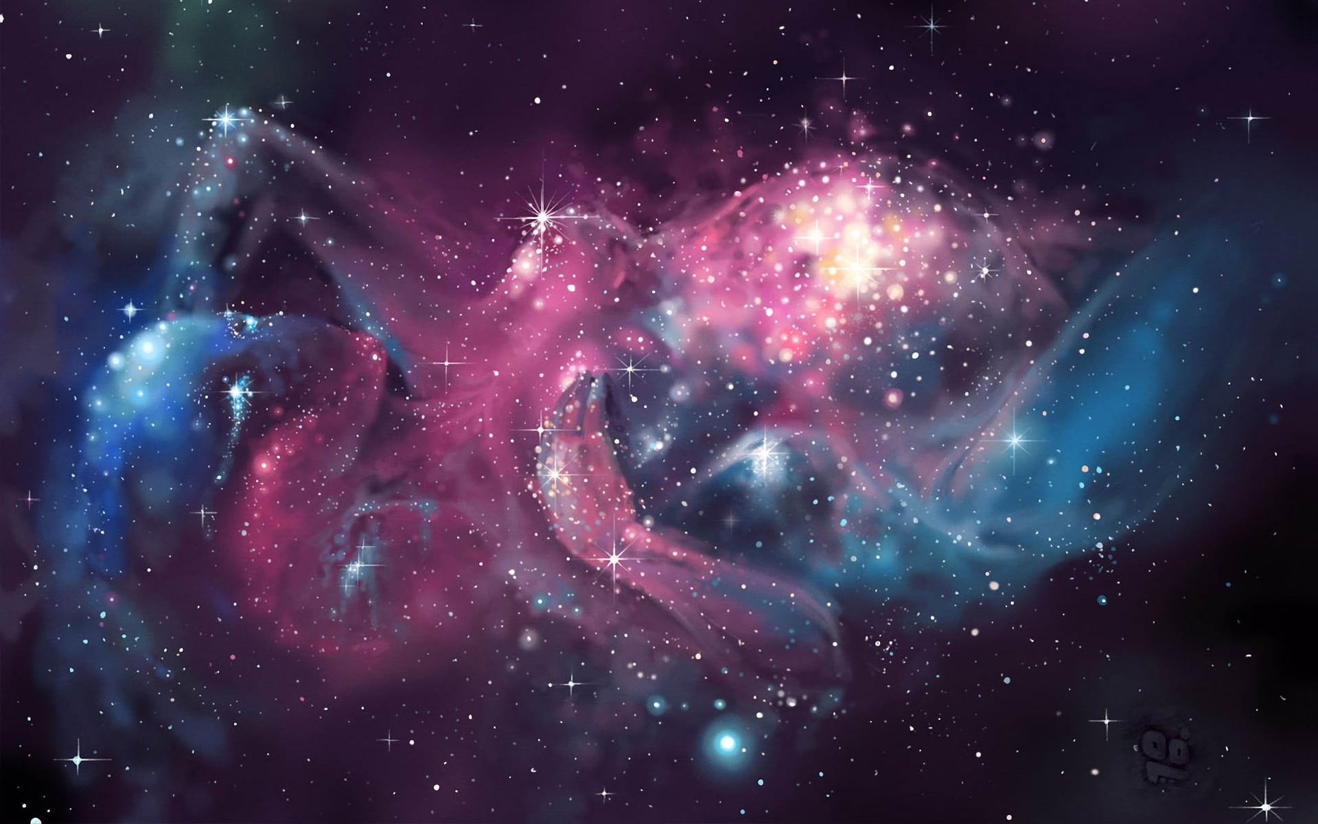 moon, dust, night, nature, scenics - nature, outdoors, the birth of the universe, red, astronomy, astrology Sign, black Color, 1080P, galaxy, pink color, HD Wallpaper