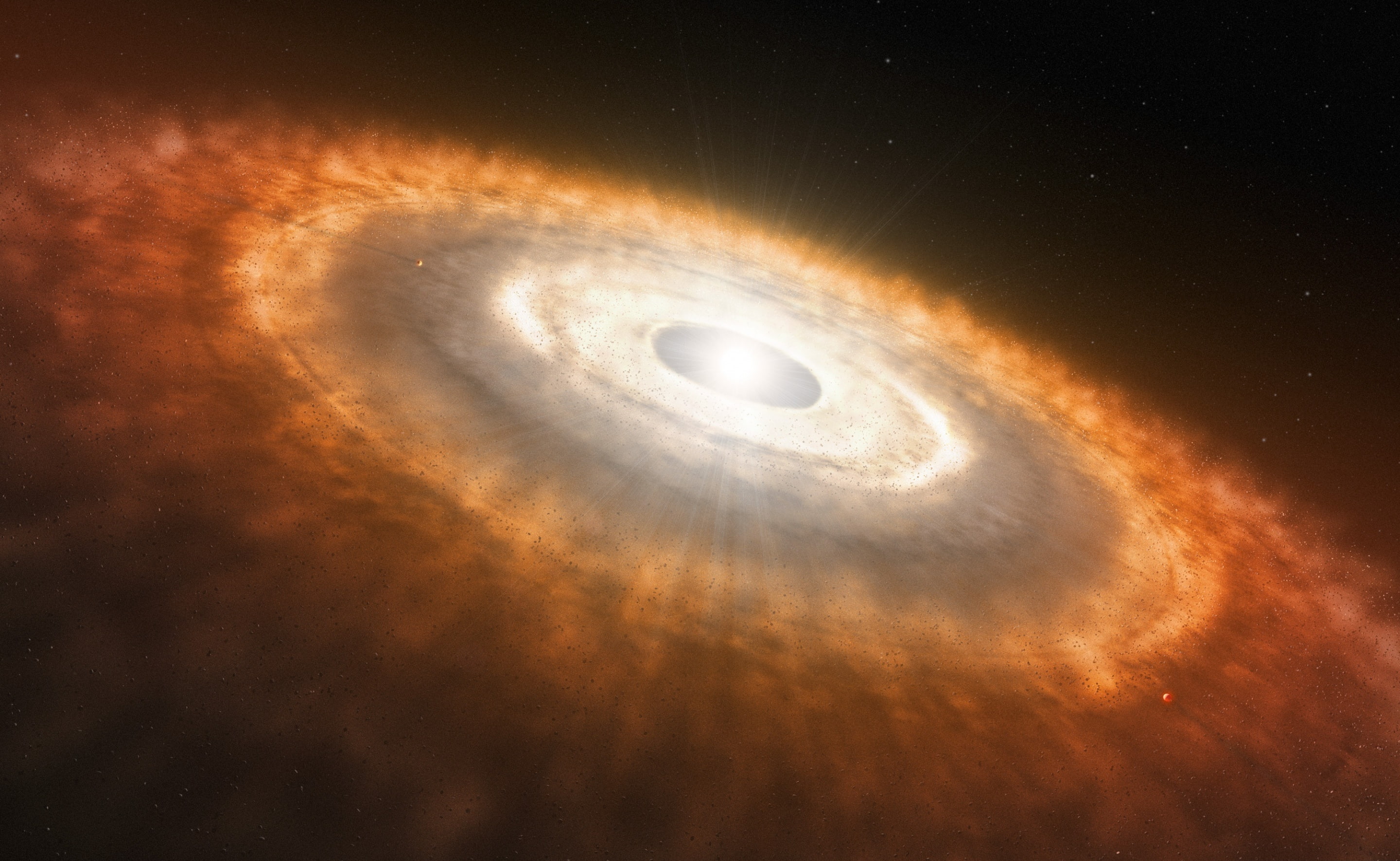 nature, planet, orange, 2K, hd, science, Birth, no people, planet - space, solar system, outdoors, night, Space, space exploration, cloud - sky, HD Wallpaper