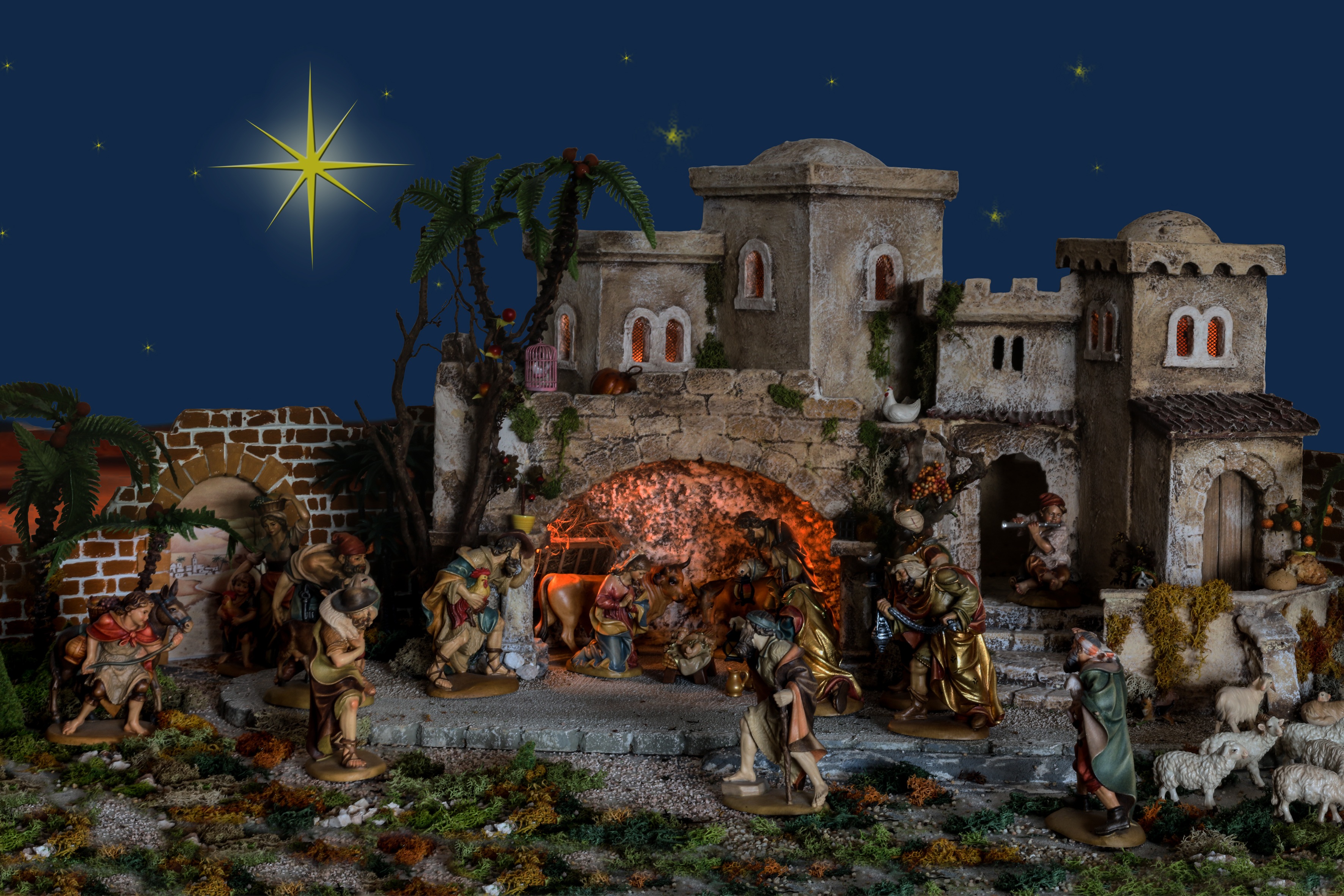 christmas eve, spirituality, jesus birth, 2K, art and craft, the past, sculpture, religion, nativity scene, building exterior, belief, crib, jesus, architecture, HD Wallpaper