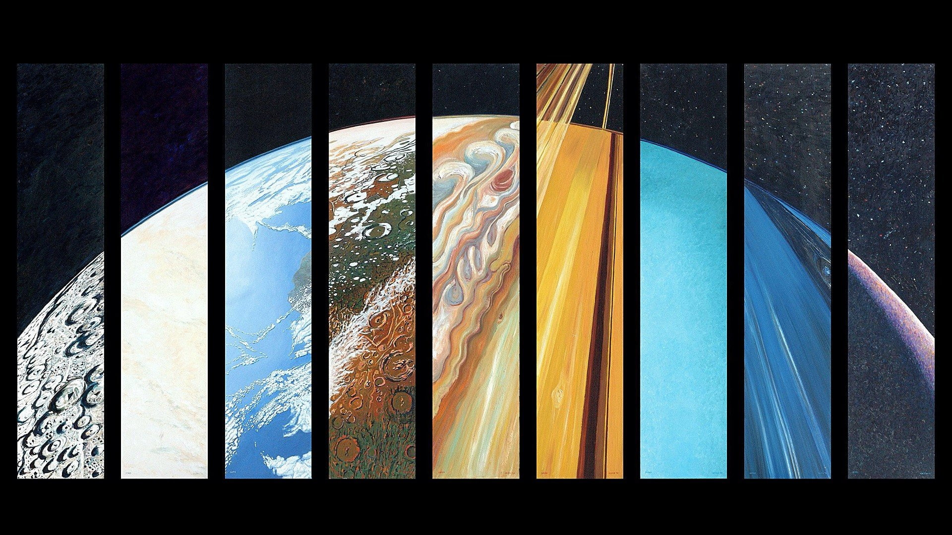 Earth, Pluto, Neptune, Saturn, planet, Venus, Jupiter, Mars, 1080P, Mercury, Uranus, HD Wallpaper