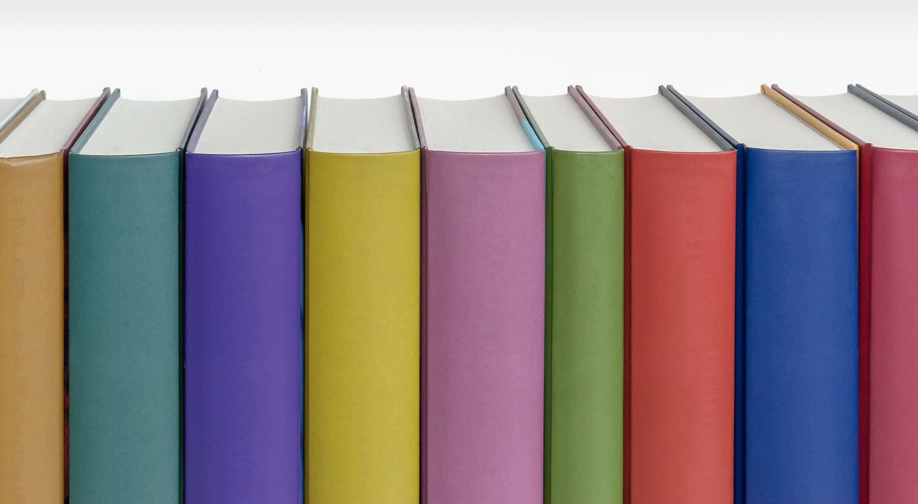 choice, copy space, multi colored, stack of books, colors, red, pastel, large group of objects, 2K, books, order, novels, book shelf, indoors, variation, HD Wallpaper