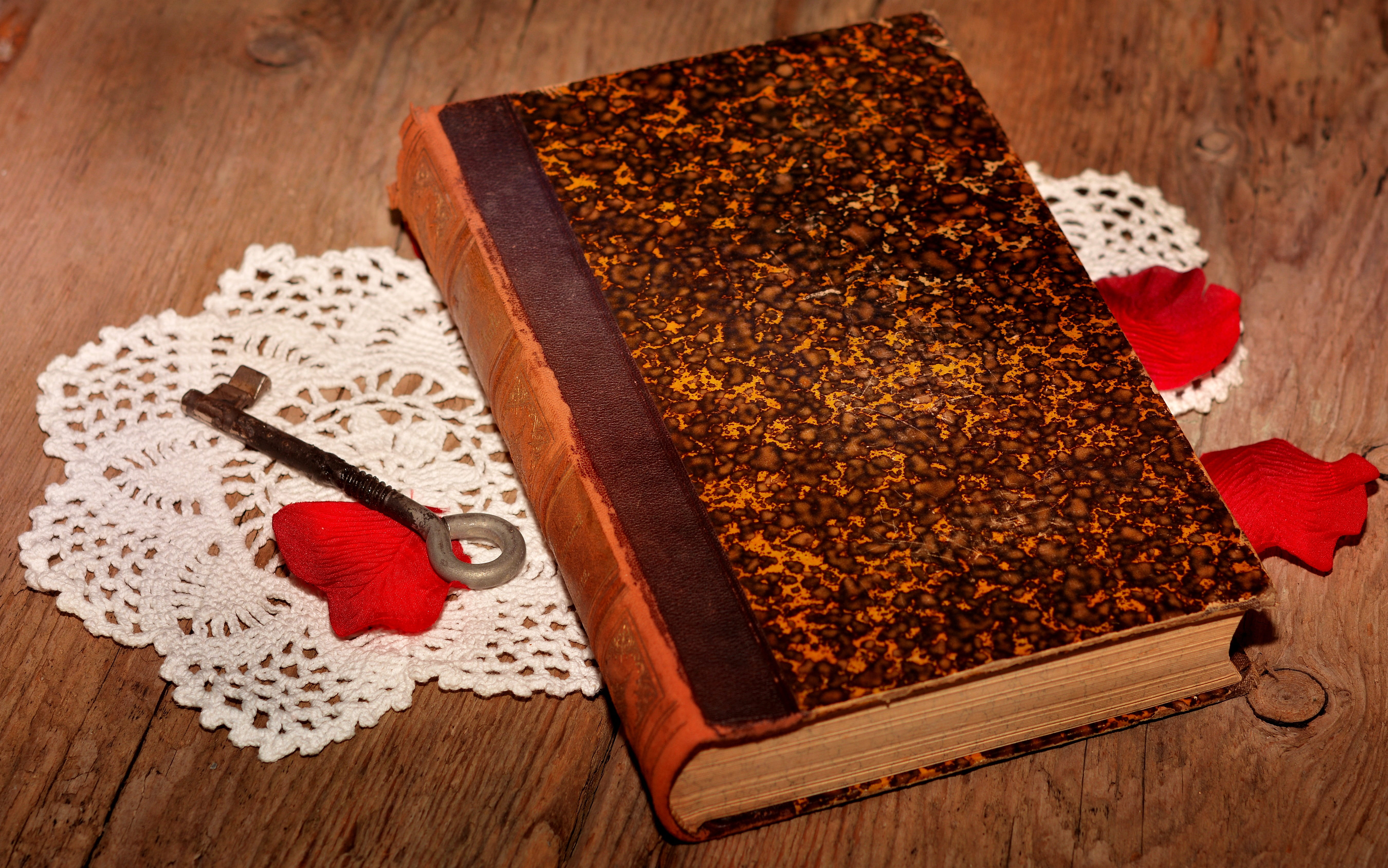dessert, freshness, homemade, rustic, book, food, sweet food, Spine, cake, temptation, baked, healthy eating, red, directly above, Wood, old, high angle view, HD Wallpaper