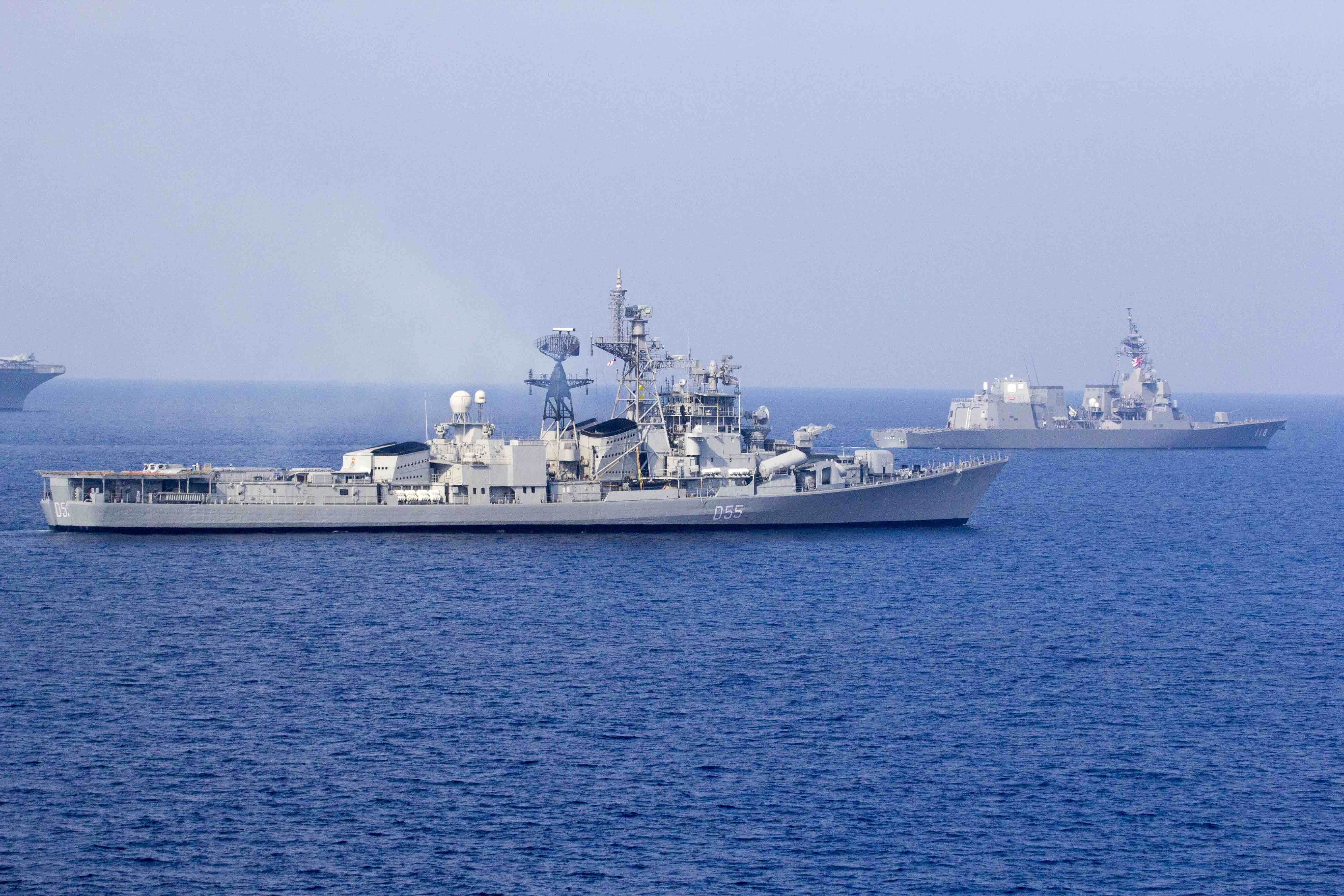 military, ship, 5K, INS Ranvijay (D55), 5184x3456 px, JS Akizuki (DD, HD Wallpaper