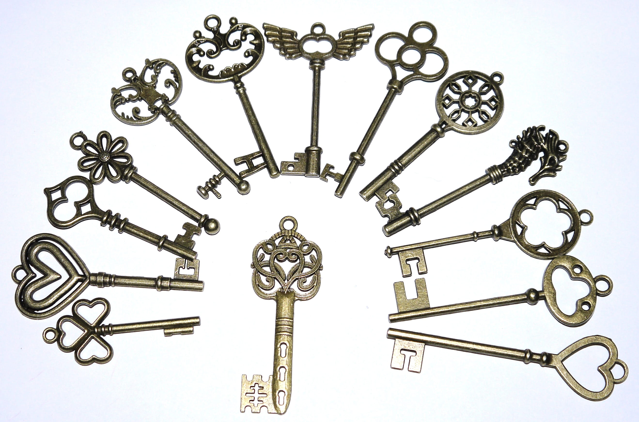 antique, vintage, the past, 2K, representation, key, creativity, collection, skeleton, built structure, many, history, large group of objects, keys, clock face, HD Wallpaper