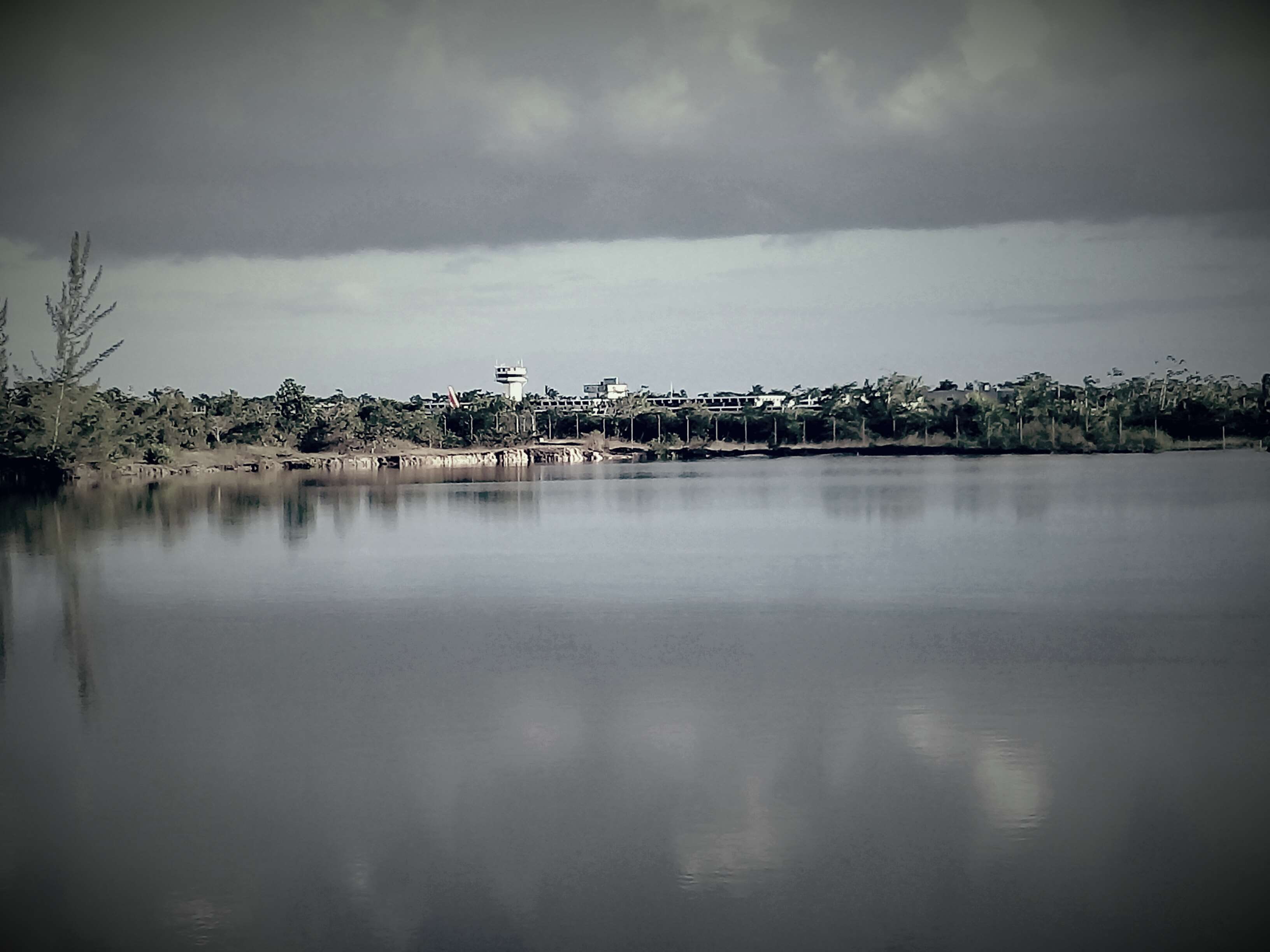 water, plant, lagoon, 2K, reflection, tranquility, tree, nature, cloud - sky, building exterior, beauty in nature, day, architecture, sky, tranquil scene, HD Wallpaper