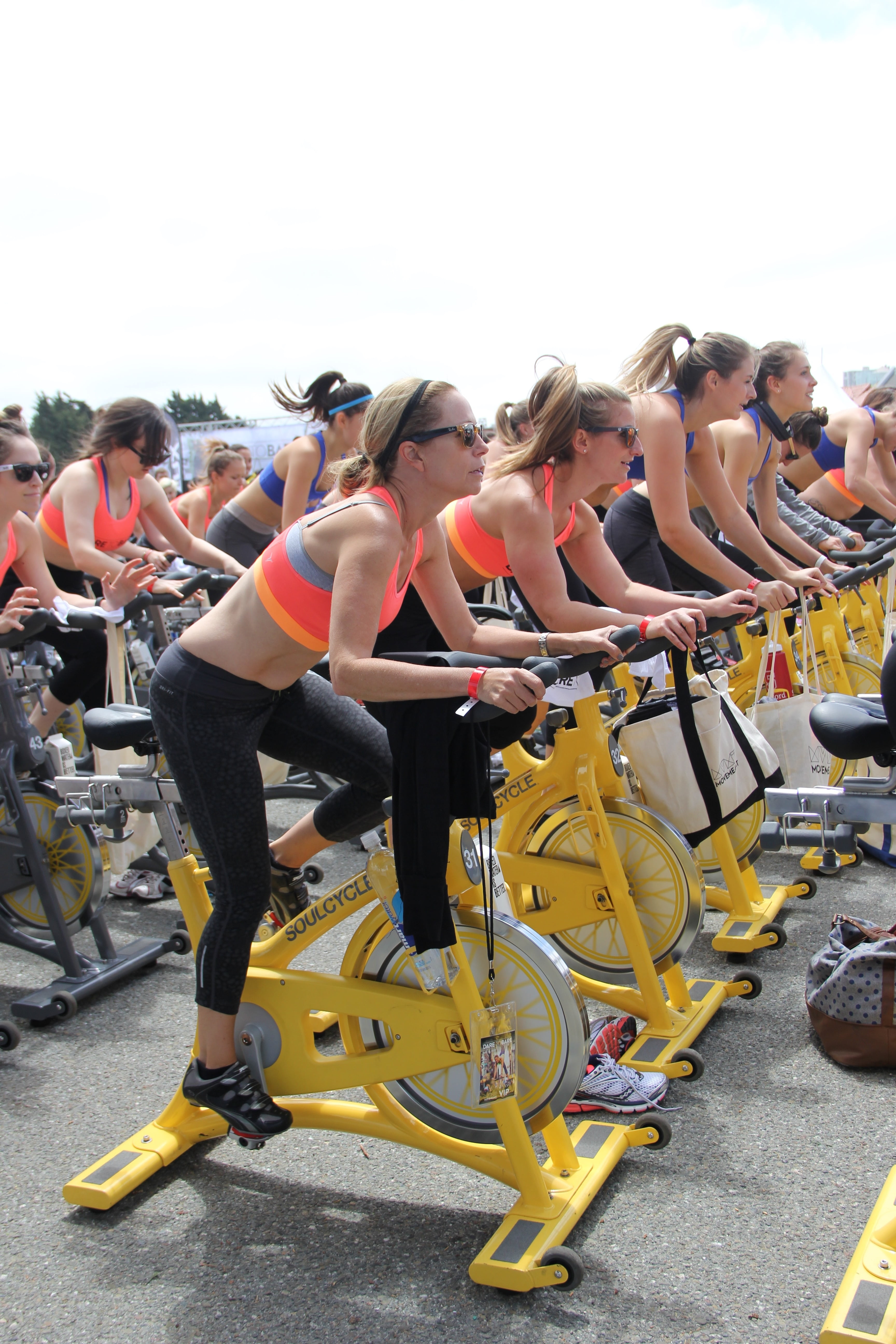 group of people, class, sky, spin, cycling, real people, bike, women, fitness, cycle, stationary, workout, physical, activity, exercise equipment, exercising, Phone HD Wallpaper