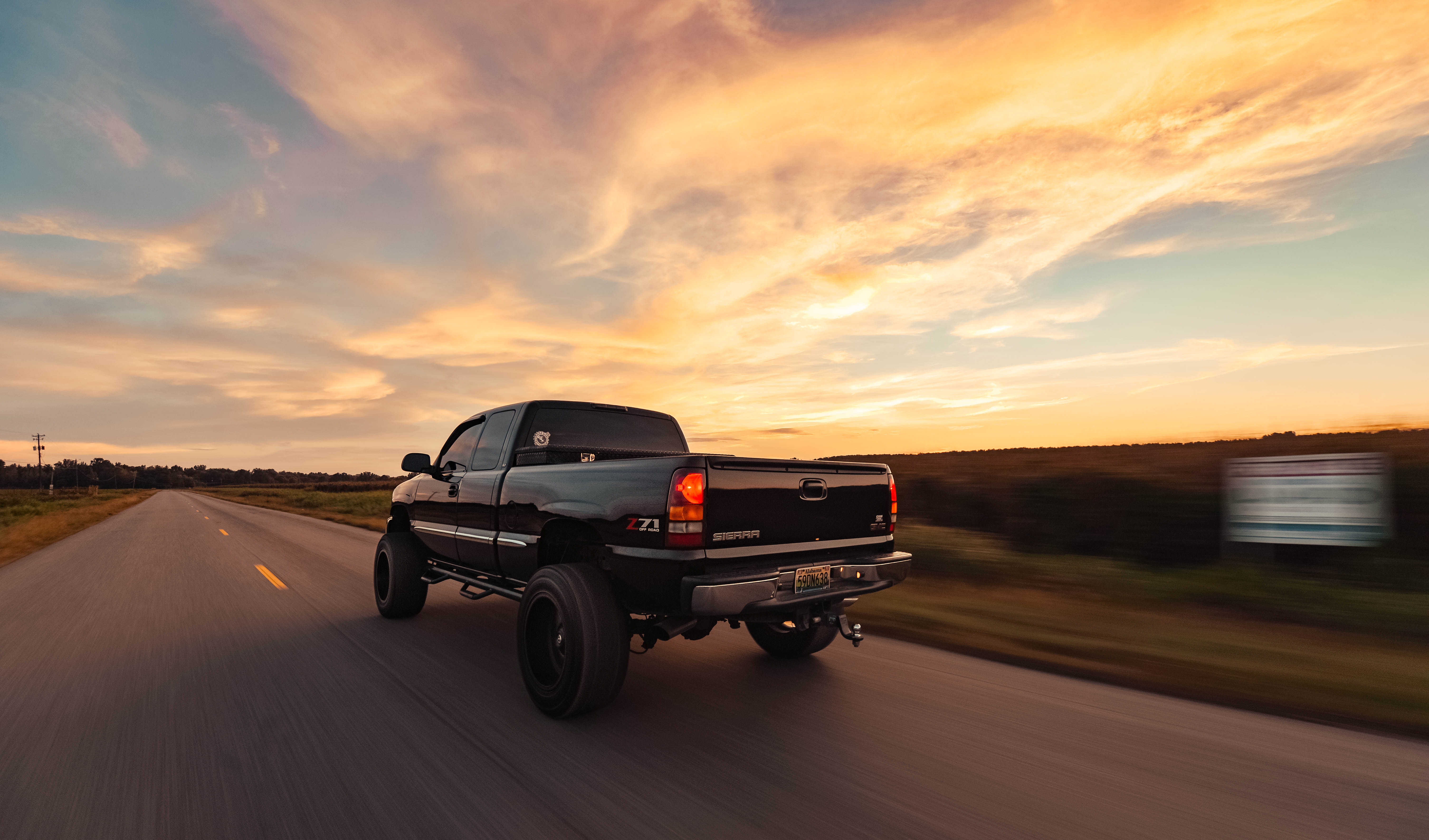 blurred motion, motion, road trip, environment, pickup, white, sky, mode of transportation, landscape, clouds, on the move, nature, unde, motor vehicle, HD Wallpaper