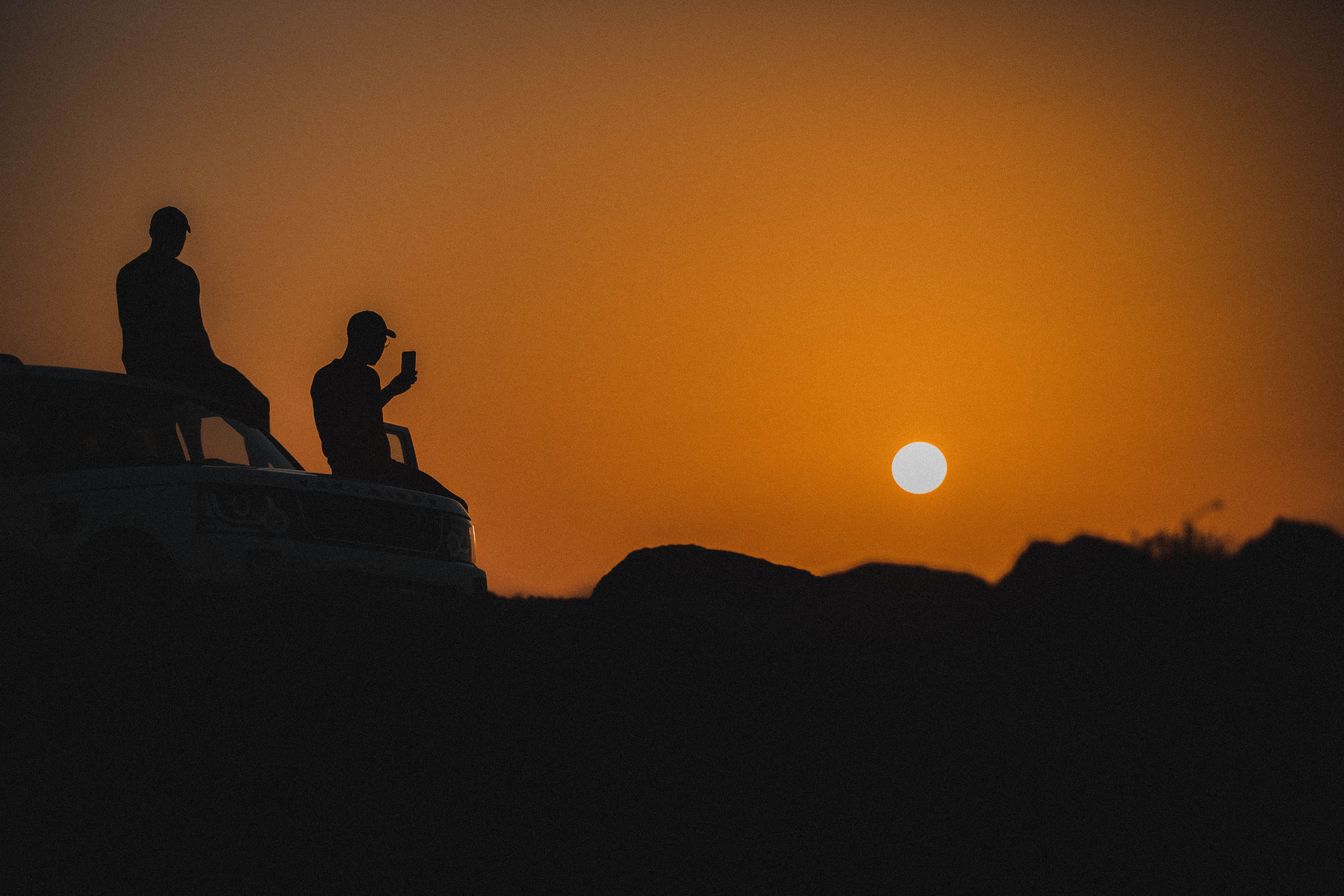 sun, outdoors, human, sunrise, scenics - nature, copy space, flare, full moon, sunset, men, orange color, people, women, adventure, beauty in nature, building, HD Wallpaper