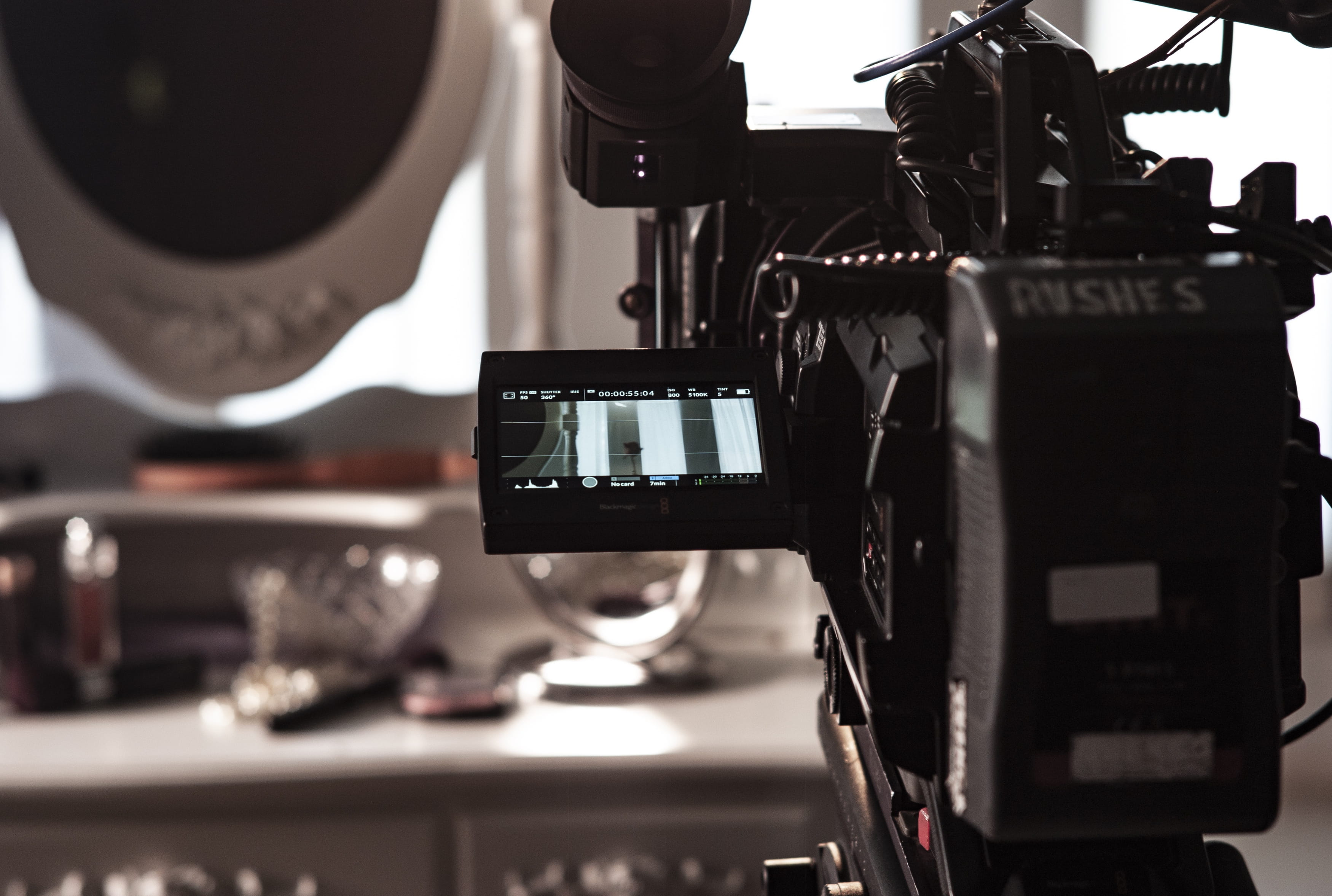 television camera, photographic equipment, black, indoors, broadcasting, technology, communication, close-up, closeup, electronics, 2K, behind the scenes, HD Wallpaper