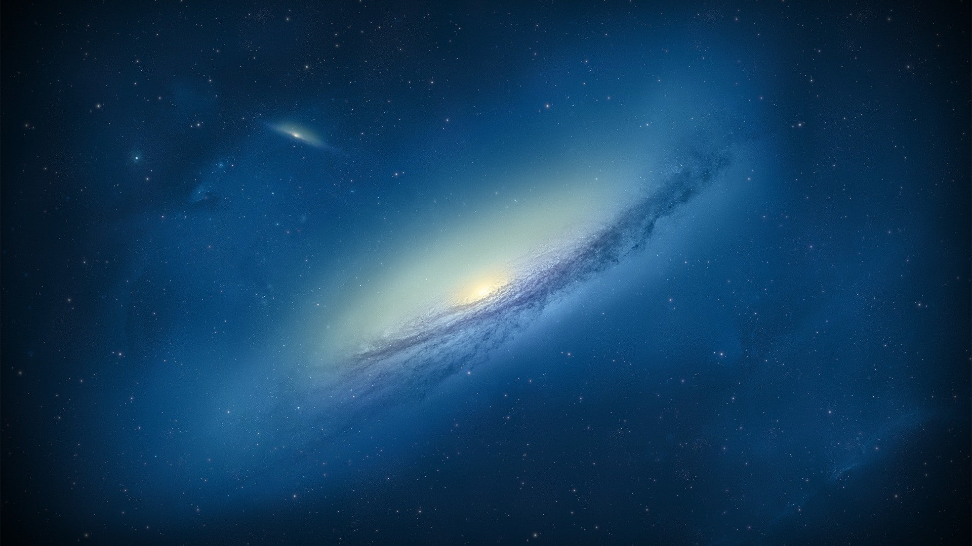 digital art, 1080P, space art, NGC 3190, galaxy, space, blue, HD Wallpaper
