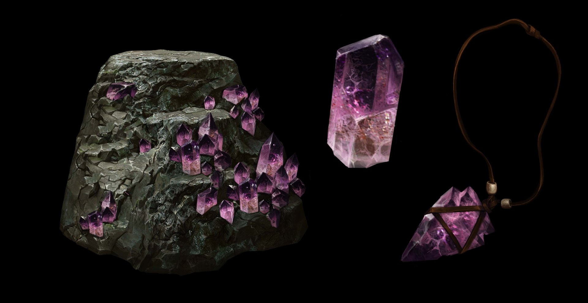 rocks, 1080P, black background, Betty Jiang, jewels, crystal, HD Wallpaper
