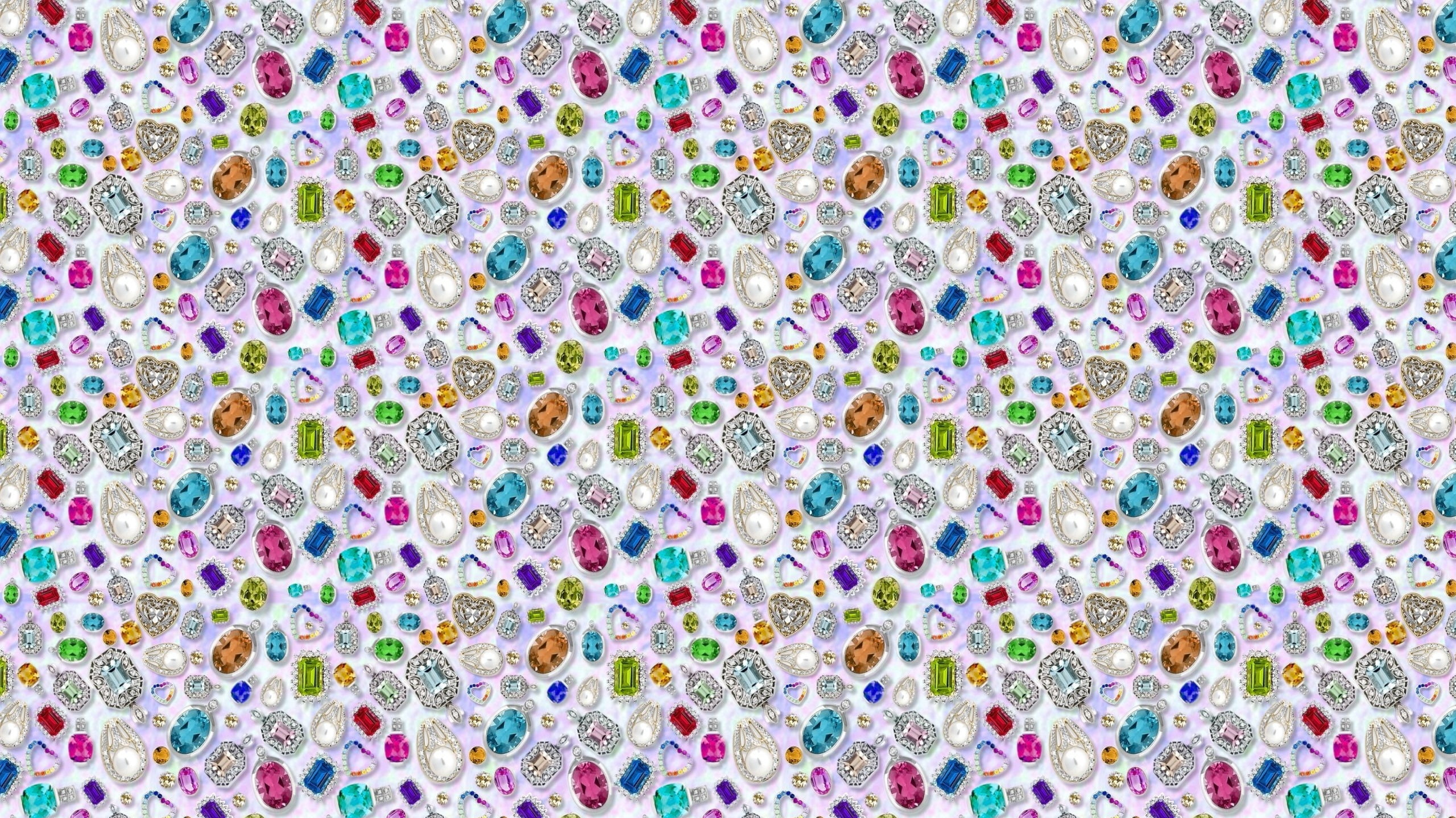 gems, jewelry, a lot, sapphire, 2K, diamond, amethyst, Rubin, background, texture, CT, socket, HD Wallpaper