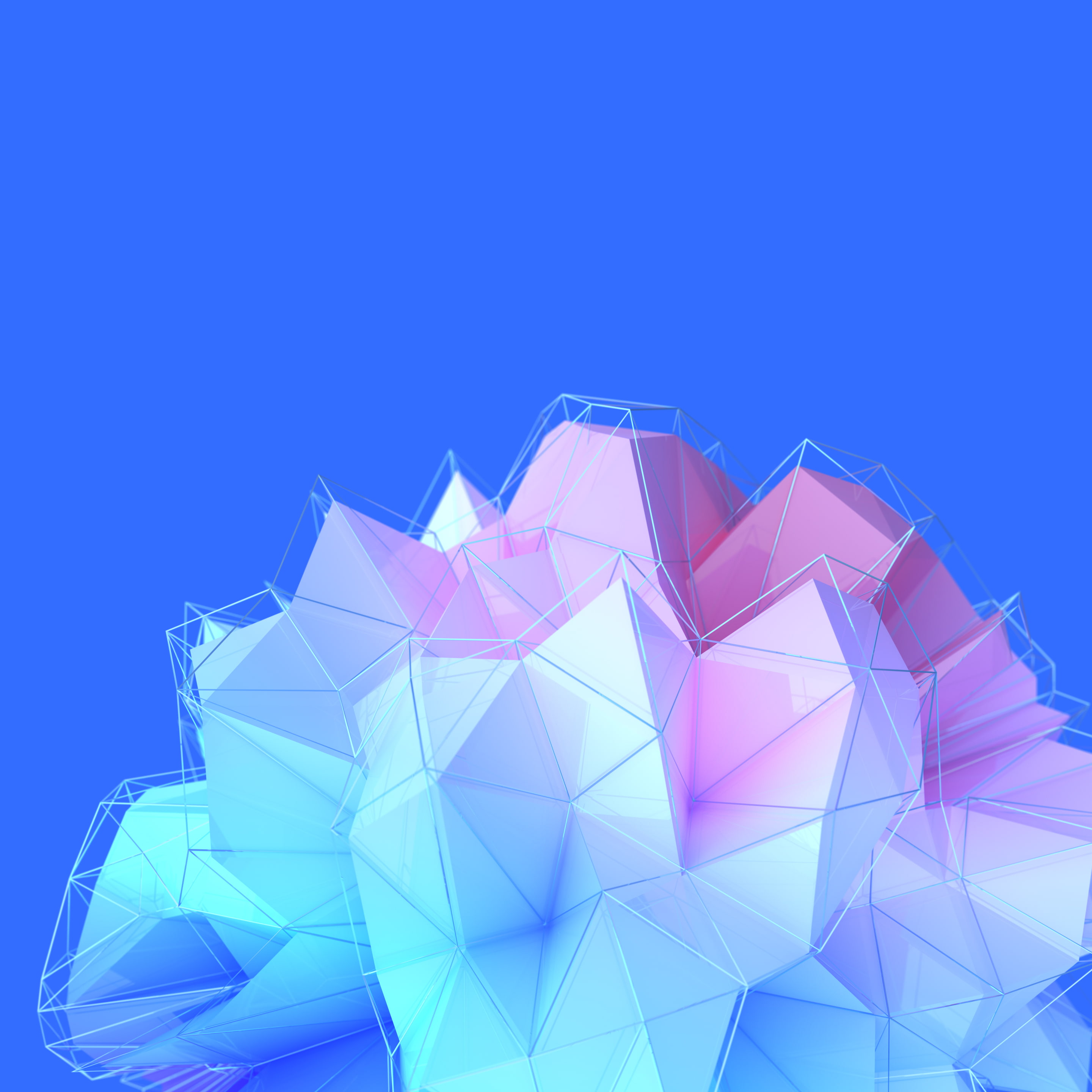 computer network, design, Geometric, HTC U11 Plus, transparent, technology, internet, connection, studio shot, data, blue background, no people, Stock, Phone HD Wallpaper