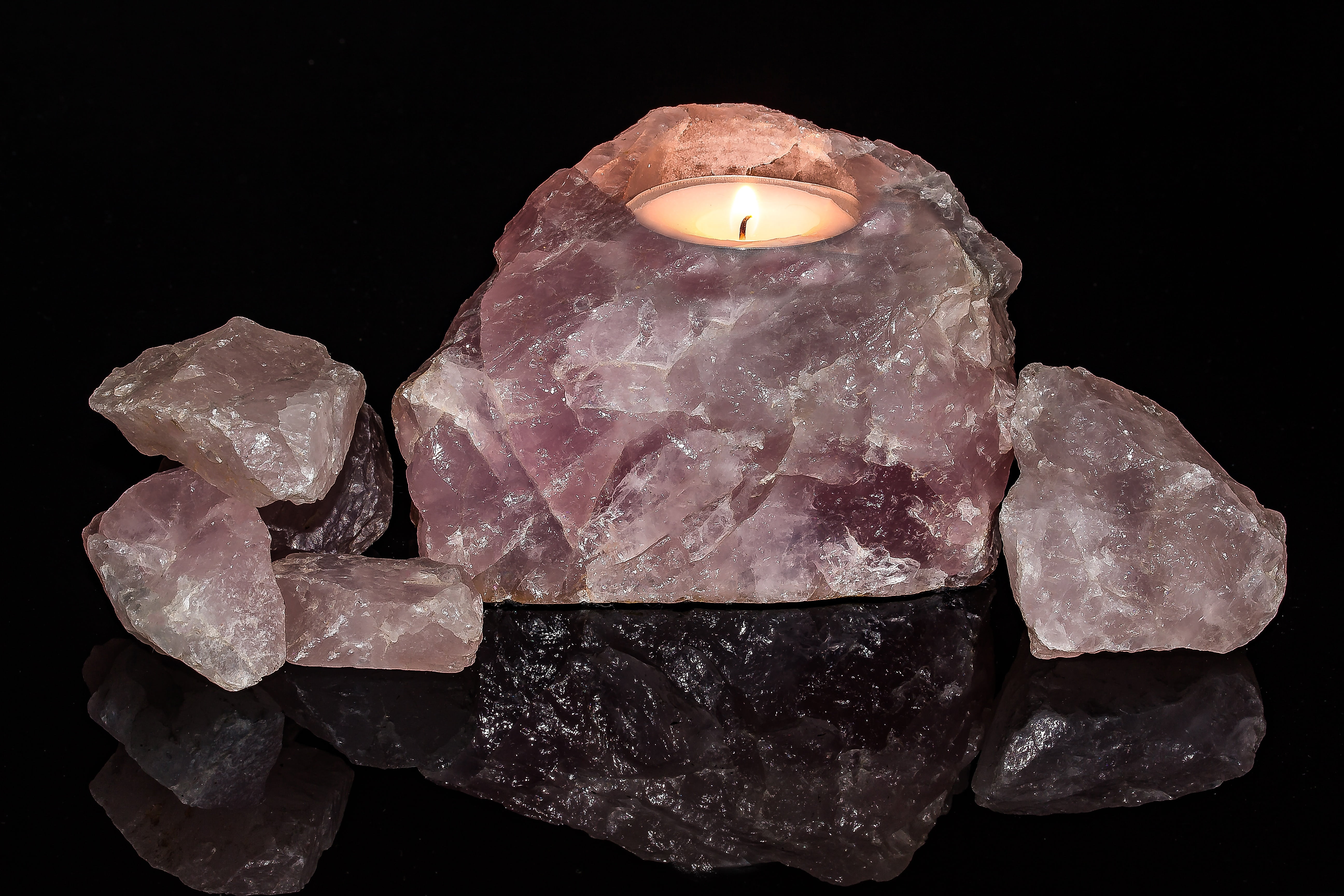 illuminated, small light, glowing, close-up, 5K, science, burning, indoors, fire - natural phenomenon, nature, crystal decoration, fire, tealight, solid, HD Wallpaper