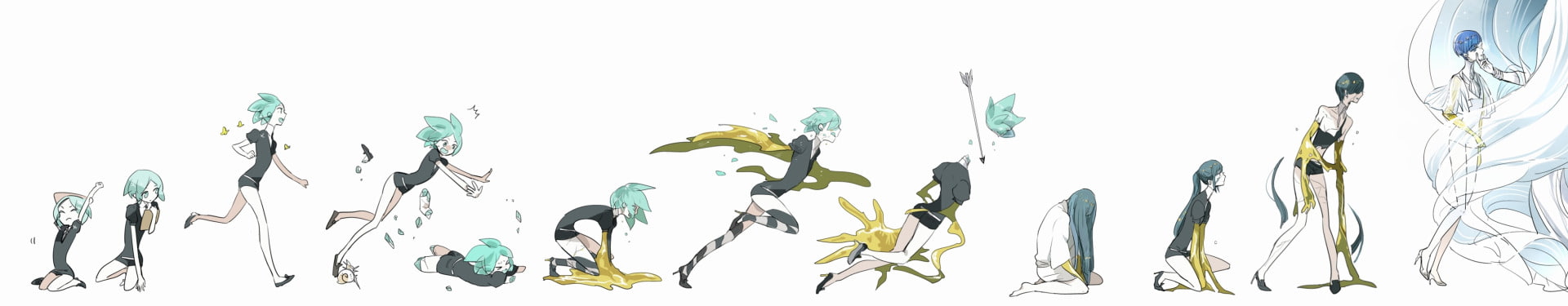Anime, Houseki no Kuni, Phosphophyllite (Houseki no Kuni), Lapis Lazuli (Houseki no Kuni), 1080P, HD Wallpaper