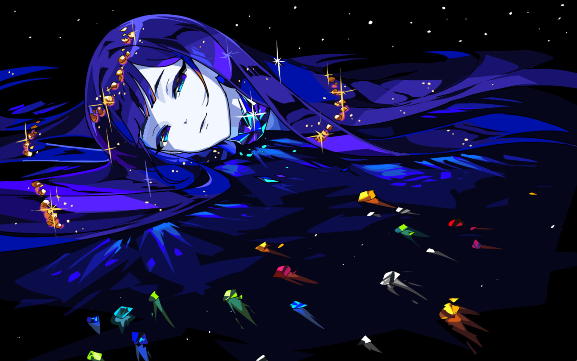 Anime, Houseki no Kuni, Lapis Lazuli (Houseki no Kuni), 1080P, HD Wallpaper