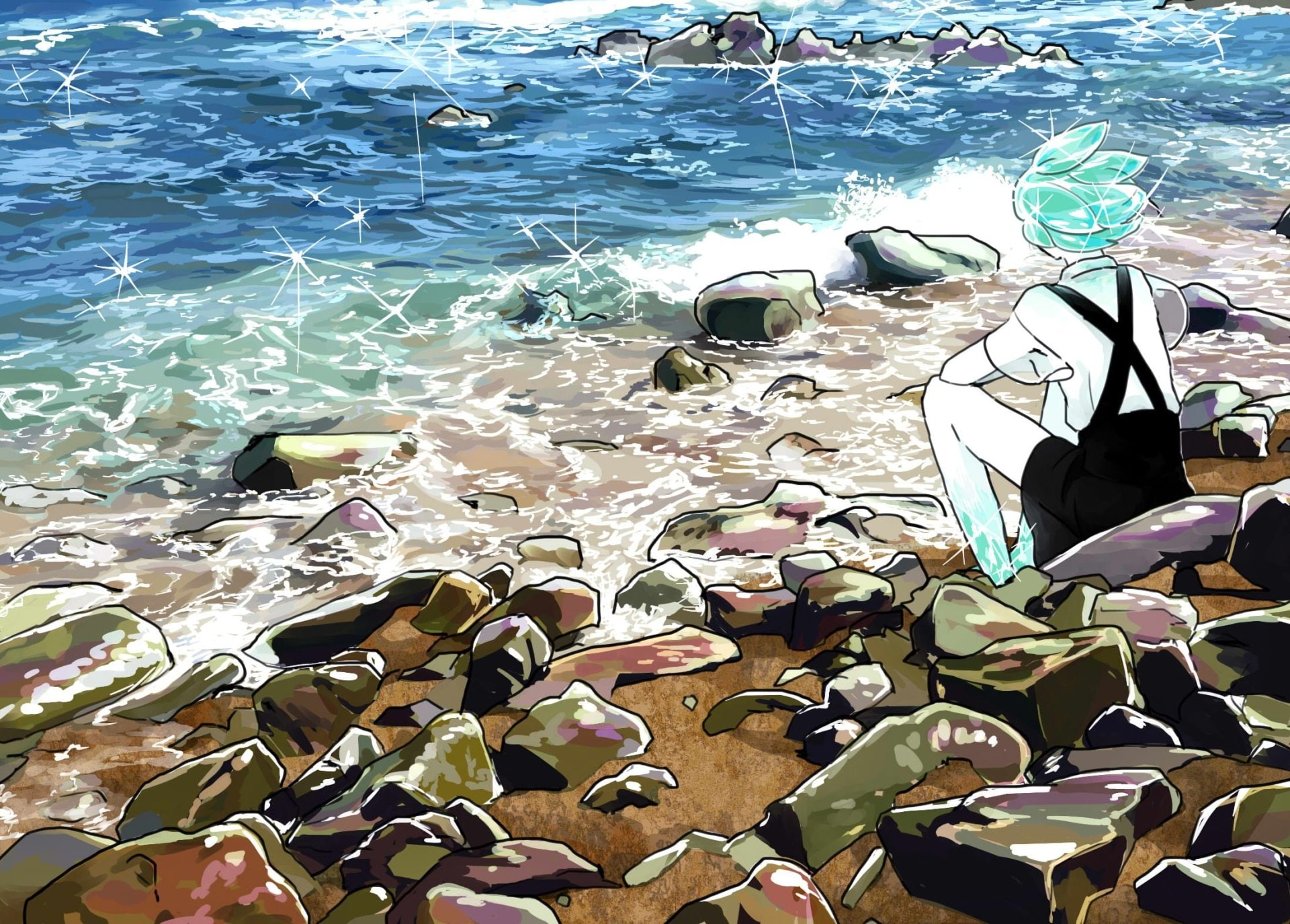 Houseki no Kuni, 1080P, Phosphophyllite (Houseki no Kuni), Anime, HD Wallpaper