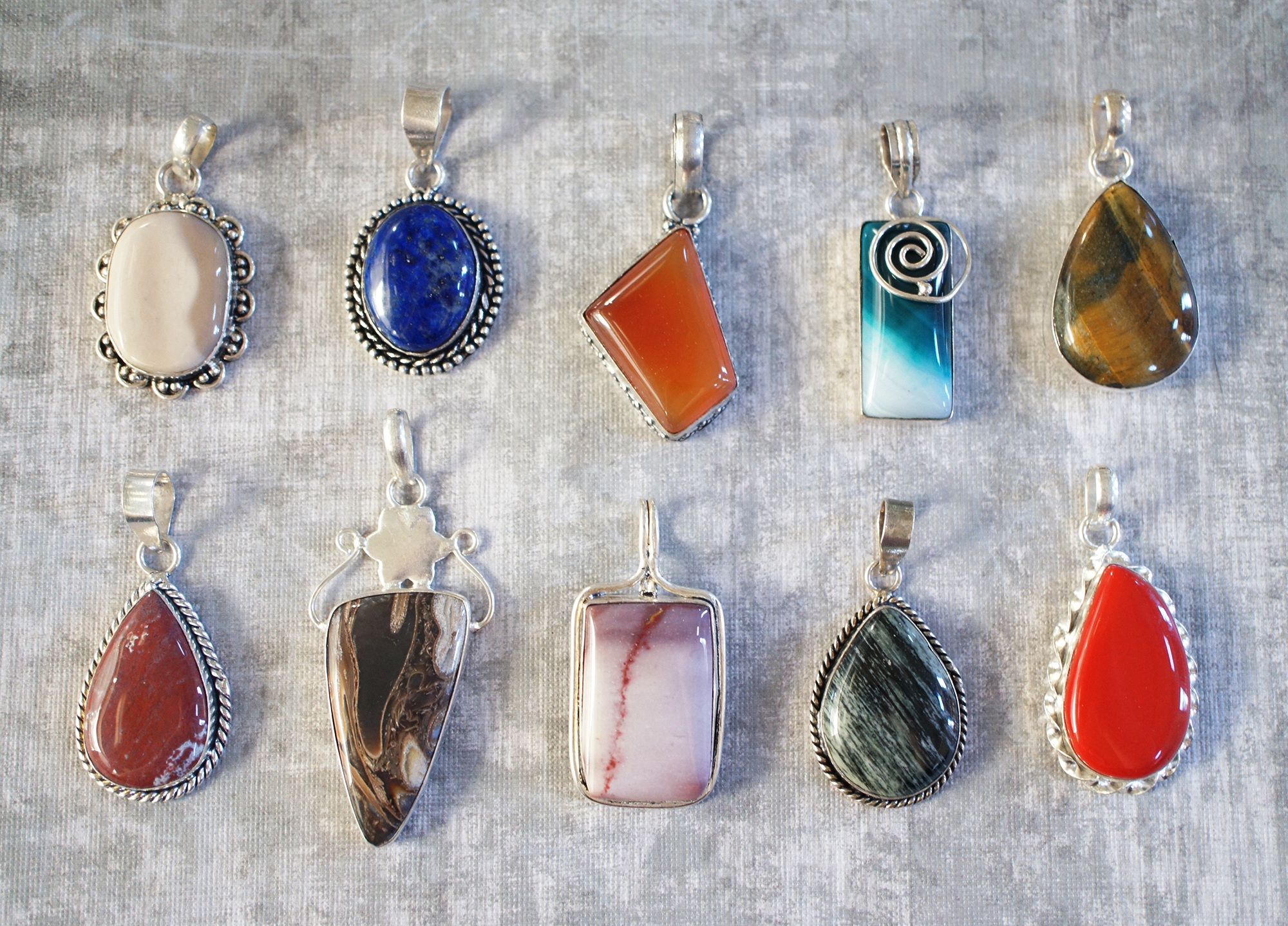 jewellery, decoration, lot, stones, table, design, kitchen utensil, hanging, backgrounds, jasper, bottle, talisman, jewelry, container, shape, wood - material, HD Wallpaper