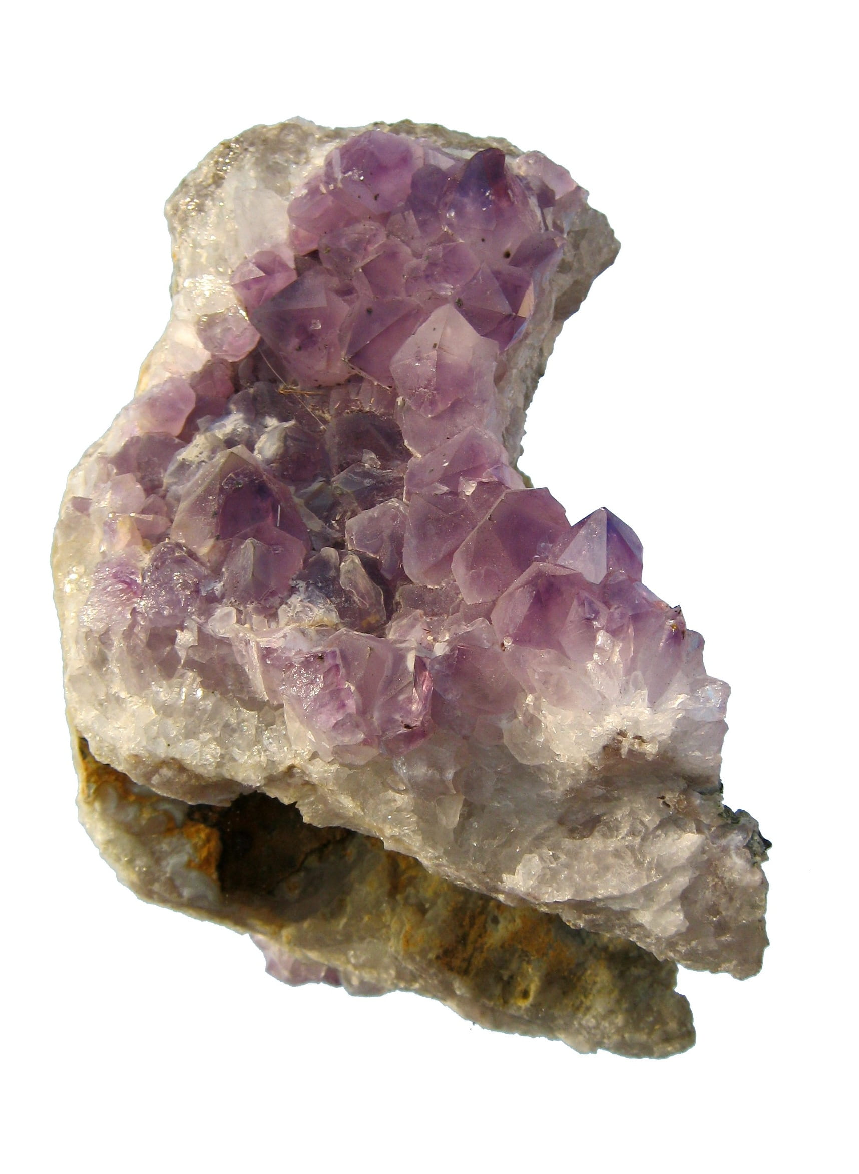 white background, 1080P, natural condition, single object, studio shot, nature, Purple, quartz, rock, purple, hell, isolated, geology, rock - object, gemstone, Phone HD Wallpaper