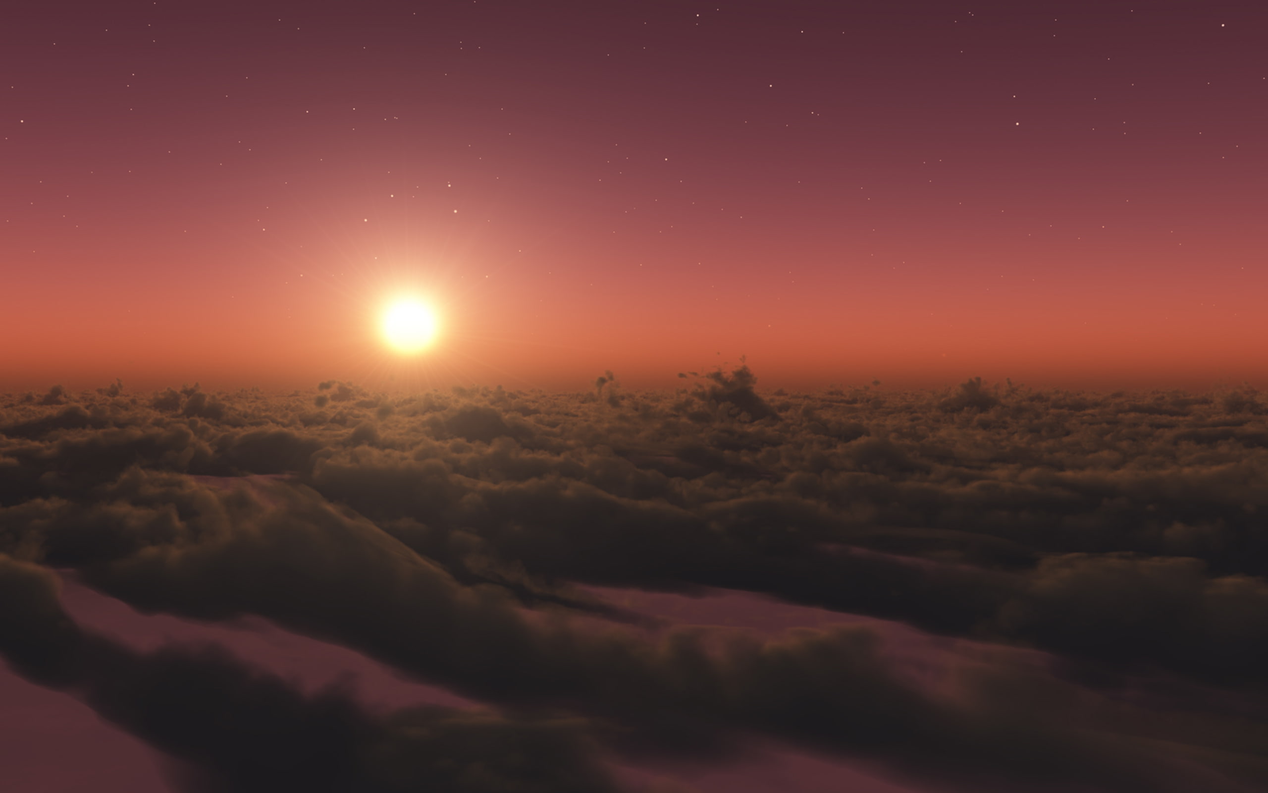 sea, no people, sky, moon, outdoors, beauty in nature, 2K, stratosphere, The sun, night, astronomy, environment, star - space, cloud - sky, clouds, sun, HD Wallpaper