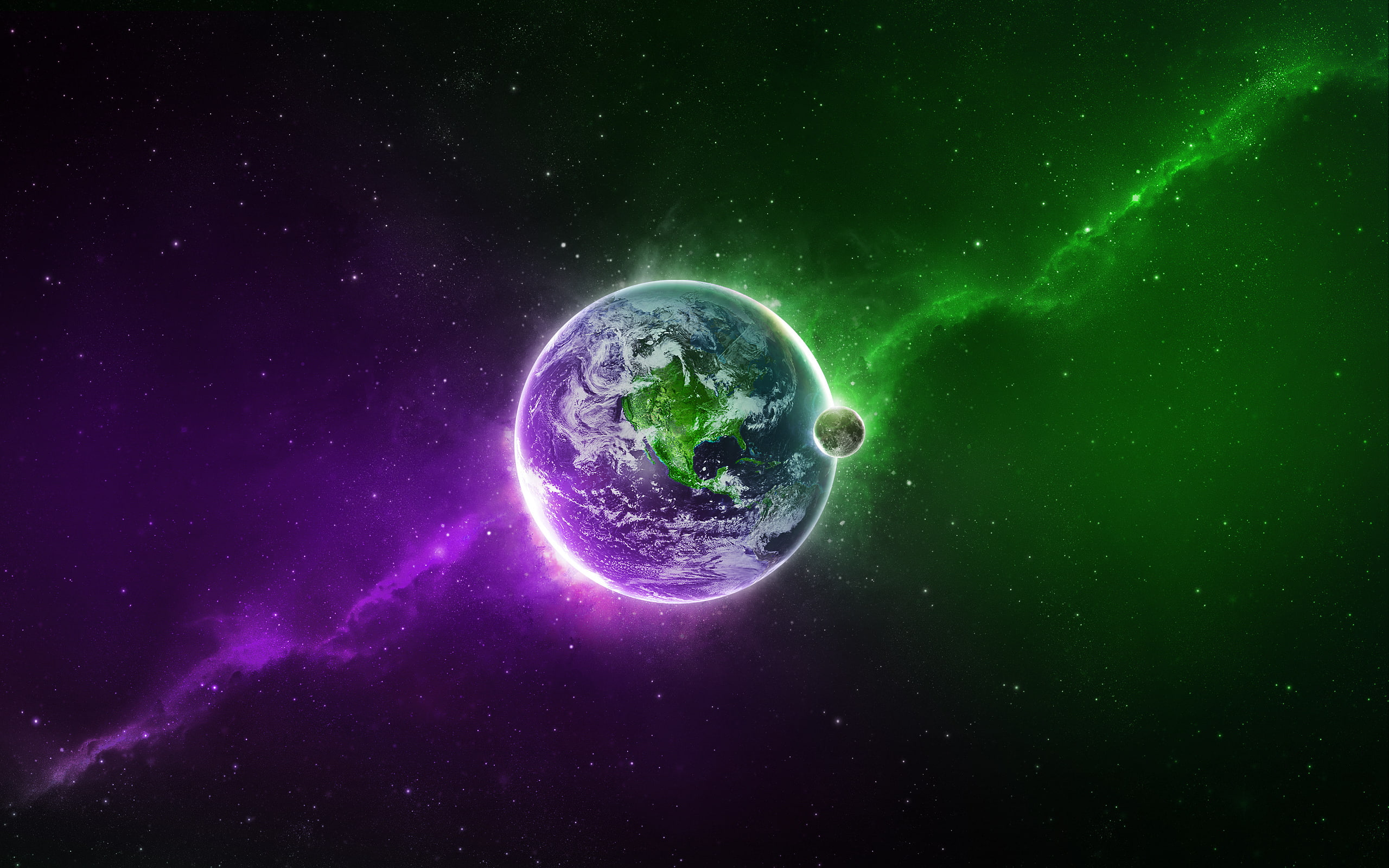 sky, earth, globe - Man Made Object, blue, backgrounds, moon, science, abstract, astrology, eclipse, astronomy, planetary Moon, green, planet - Space, HD Wallpaper