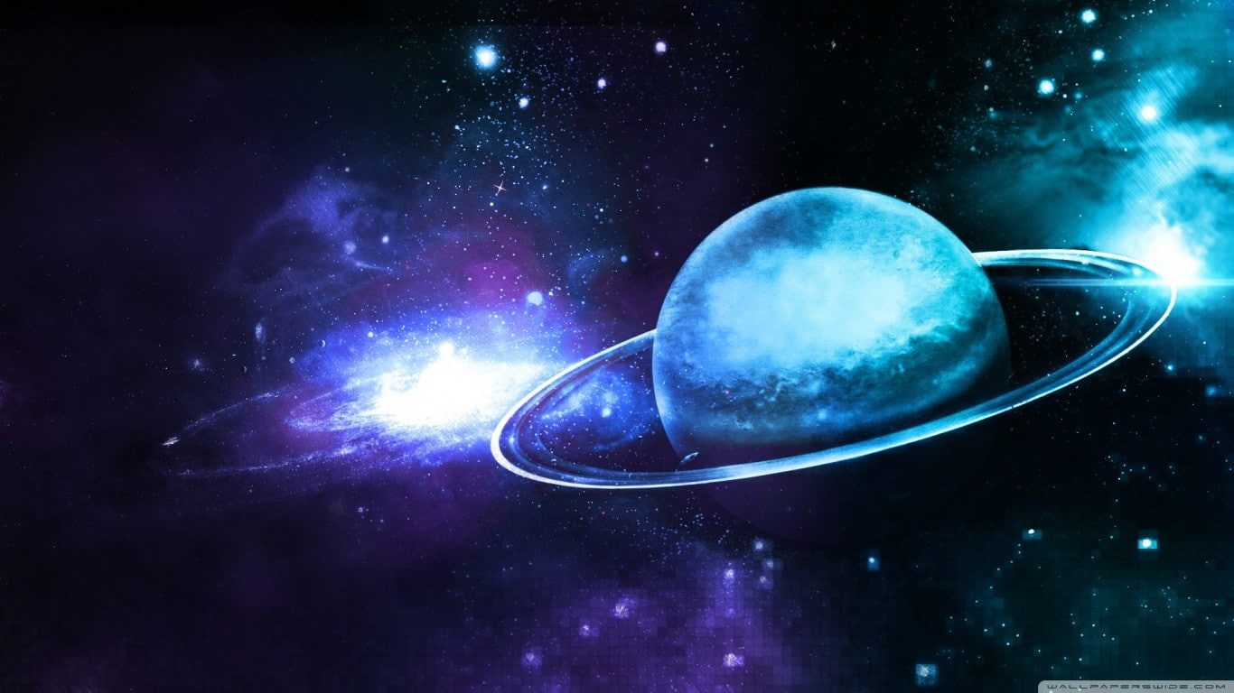 no people, galaxy, astronomy, moon, nature, star, dark, planetary rings, space exploration, science, digital composite, digital art, 720P, full moon, orbiting, HD Wallpaper