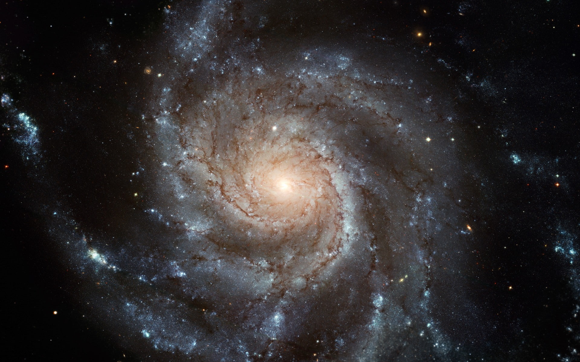 space, universe, spiral galaxy, planet, digital art, space art, 1080P, galaxy, HD Wallpaper