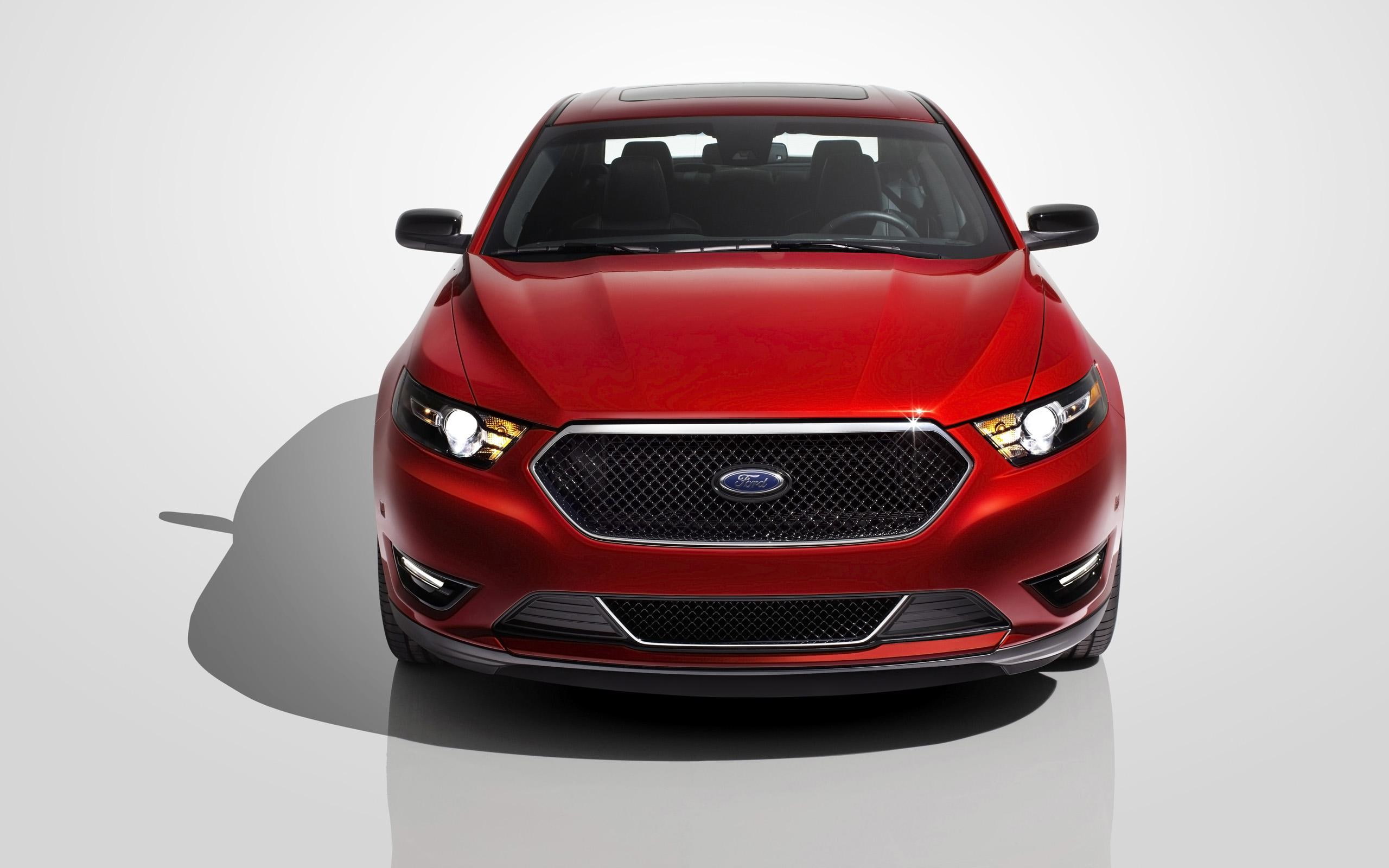 red, taurus, 2K, car, 2015, cars, ford, sho, HD Wallpaper