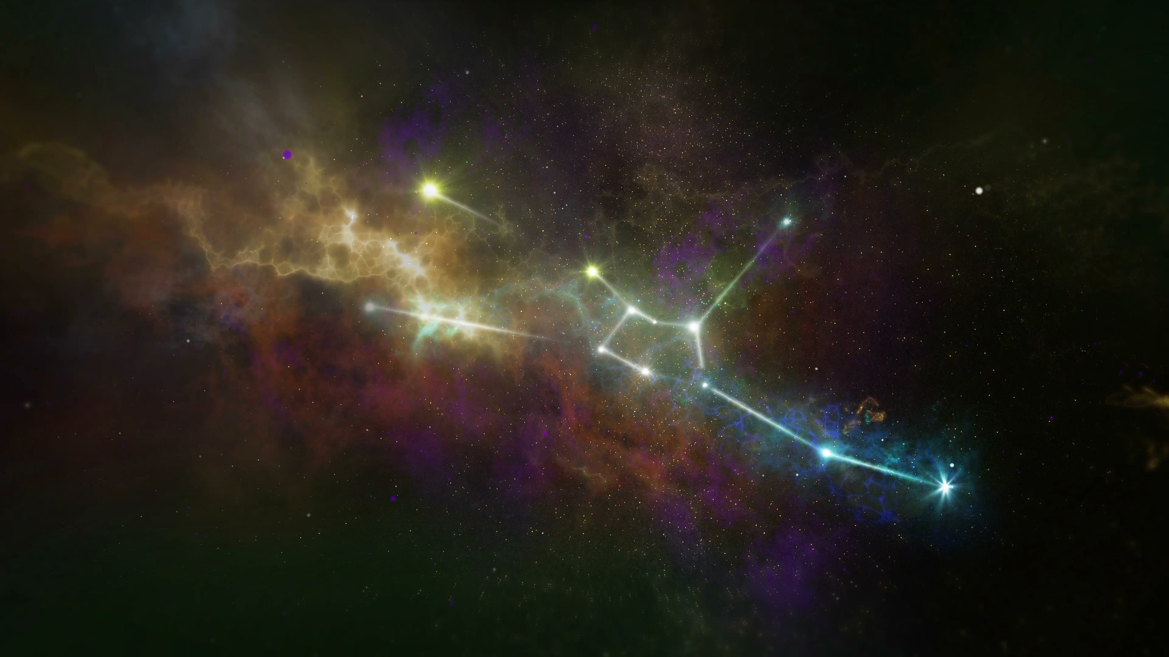 scenics - nature, astronomy, sign, collection, calendar, creativity, illuminated, glowing, libra, zodiac, night, galaxy, virgin, bright, star, symbol, nature, HD Wallpaper