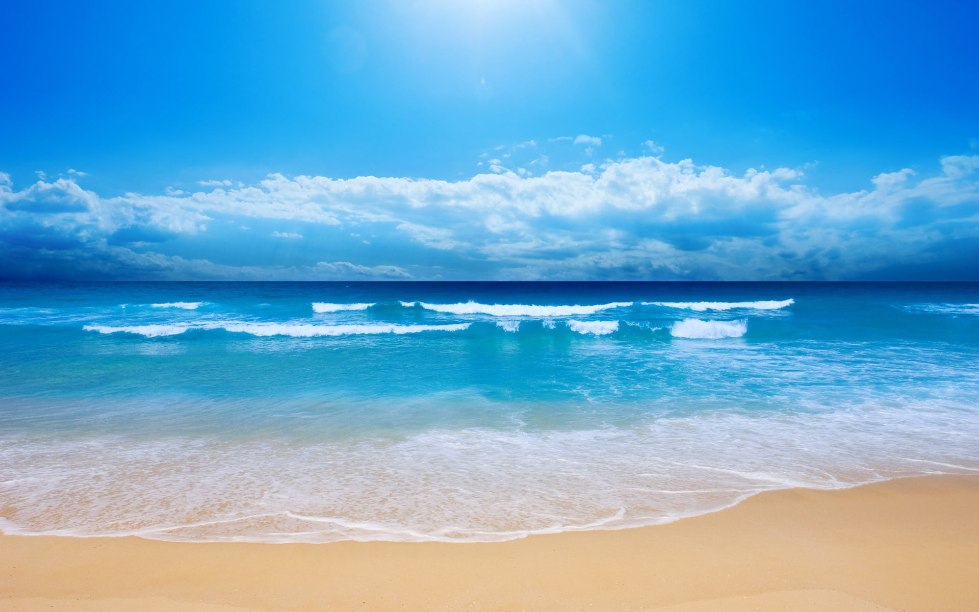 horizon over water, 1080P, land, sea, beach, sand, beauty in nature, motion, water, aquatic sport, outdoors, clouds, sky, scenics - nature, tranquility, HD Wallpaper
