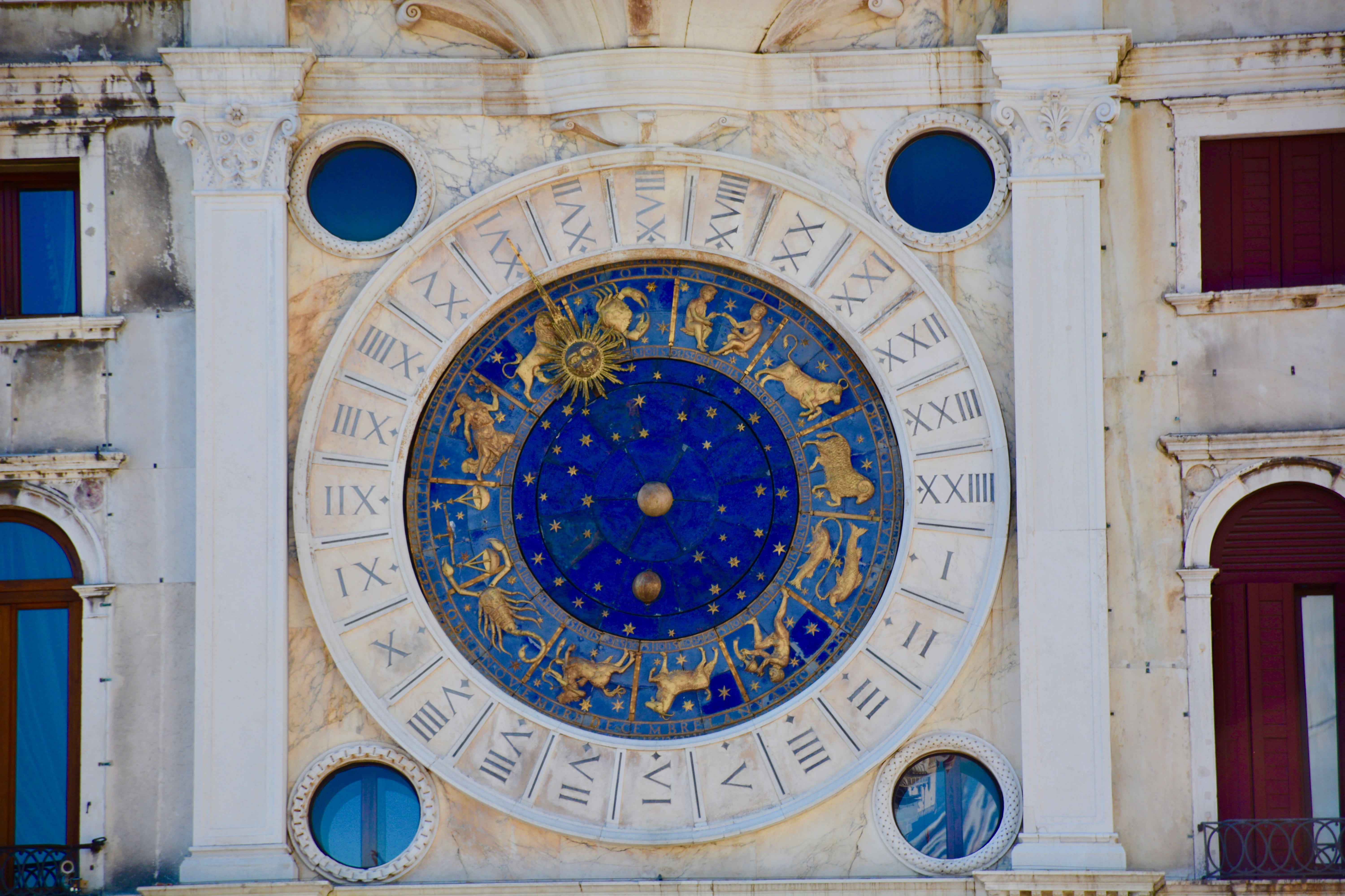 signs, design, 5K, travel destinations, ceiling, horoscope, no people, shape, pattern, roman numeral, circle, building exterior, mural, ornate, art and craft, HD Wallpaper