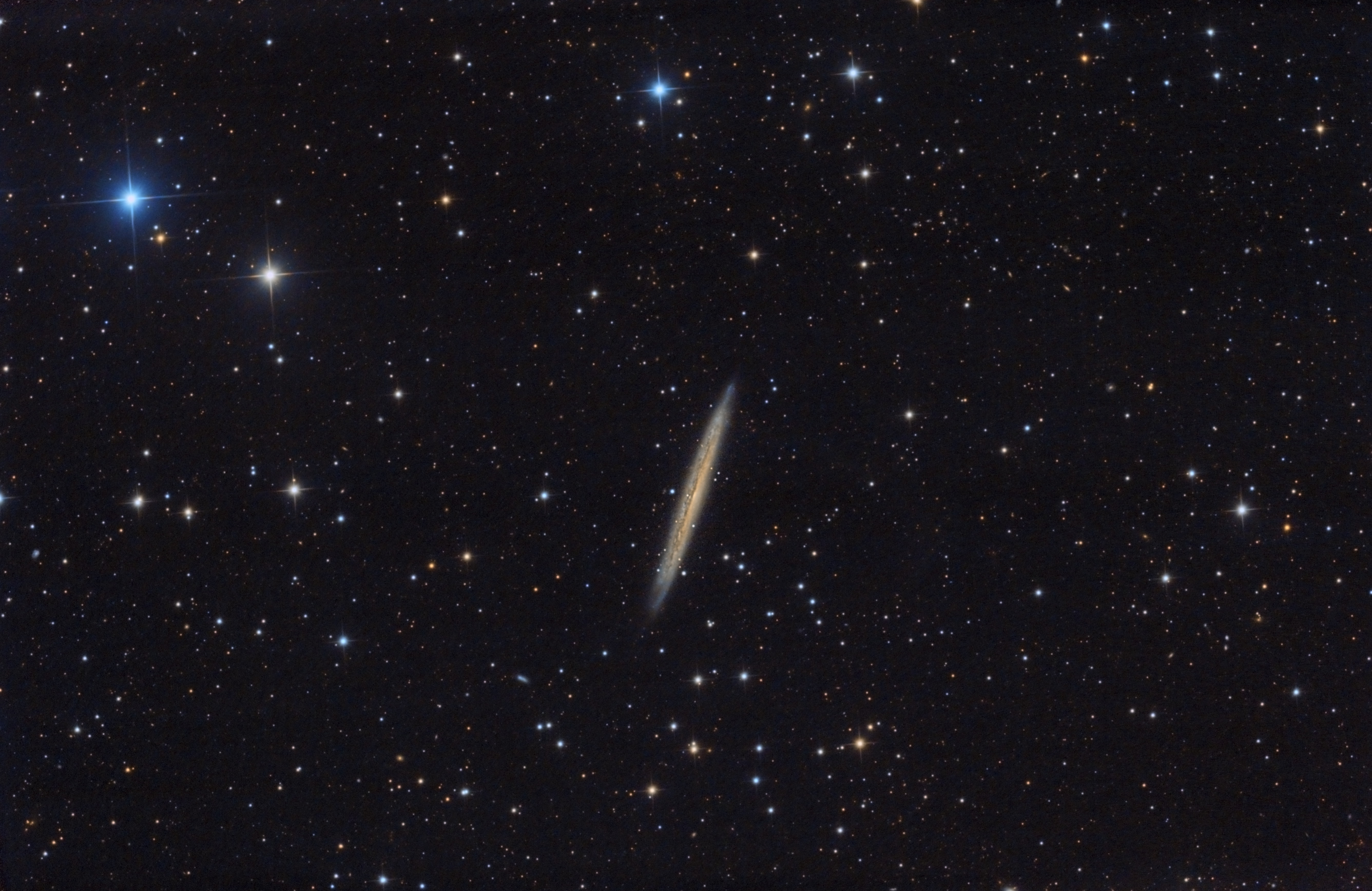 NGC 5907, 5K, in the constellation, spiral galaxy, Dragon, HD Wallpaper