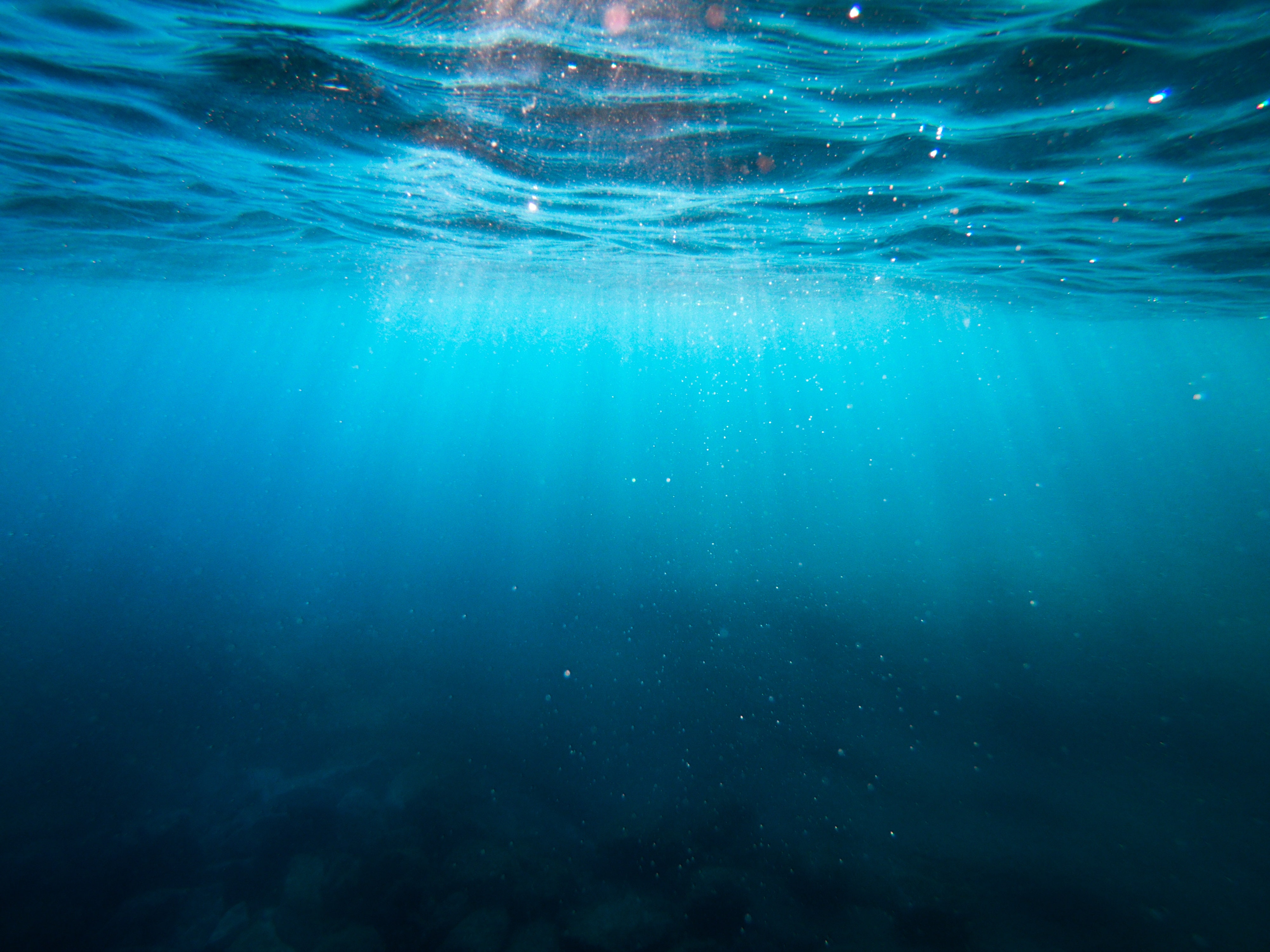 Sun rays, 4K, Underwater, 4K, Seascape, Blue, Ocean, HD Wallpaper