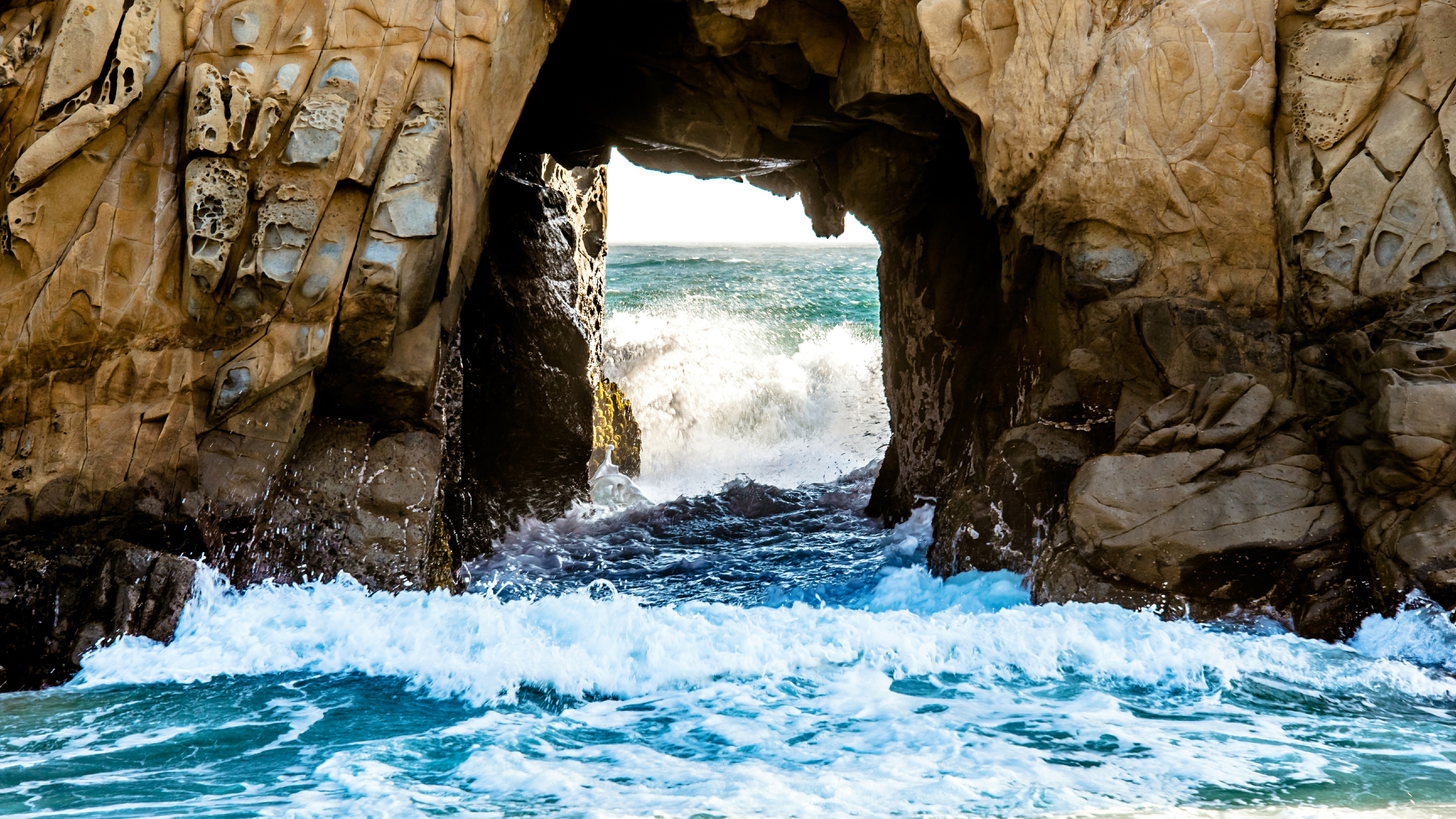 Pfeiffer Beach, 5k, 8k, tourism, Window Rock, travel, USA, 5K, California, 4k, HD Wallpaper