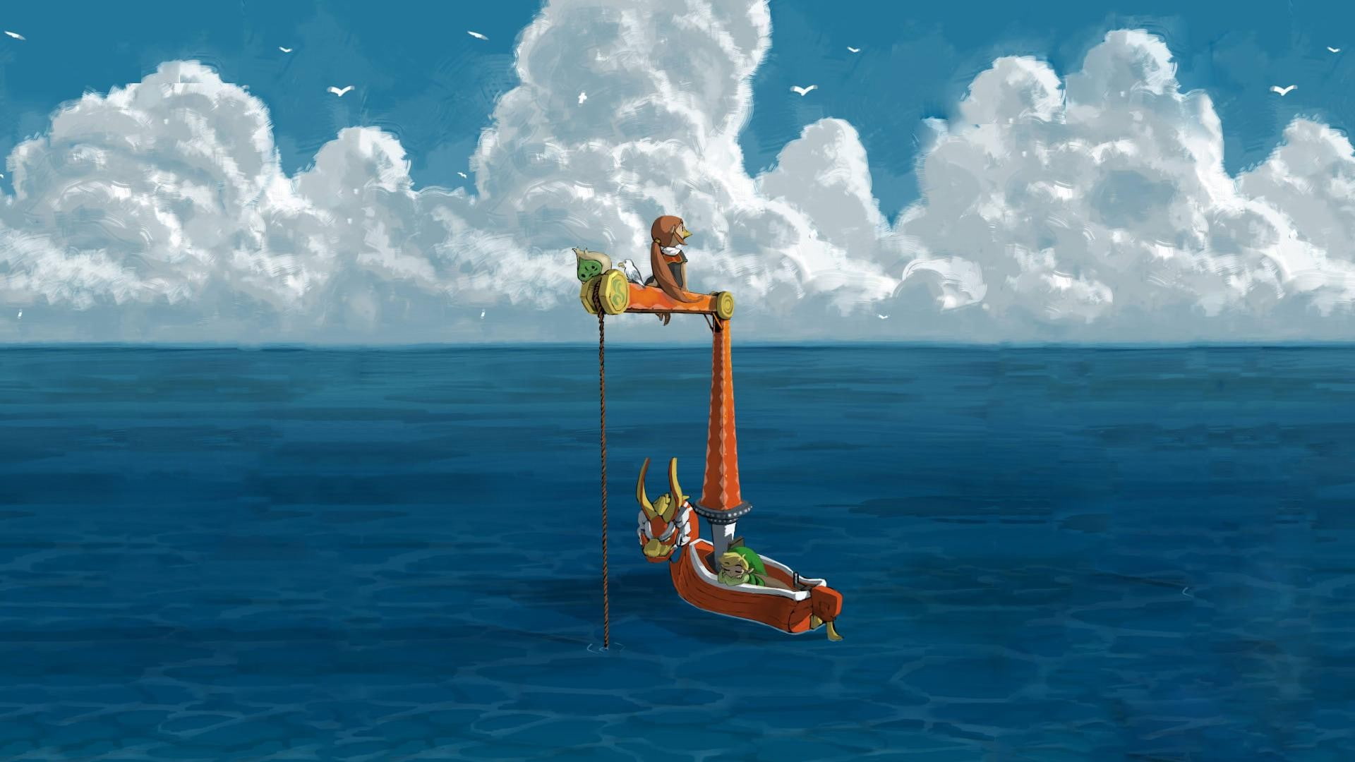 the legend of zelda the legend of zelda wind waker artwork video games, 1080P, HD Wallpaper