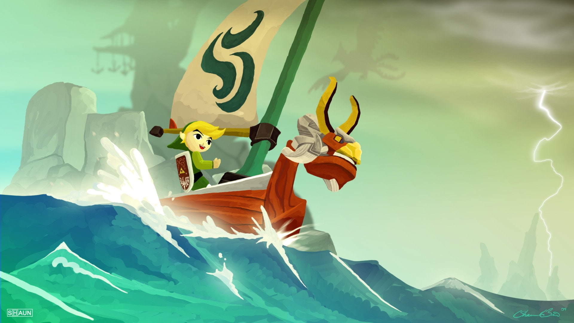1080P, Zelda, Link, The Legend of Zelda: The Wind Waker, HD Wallpaper