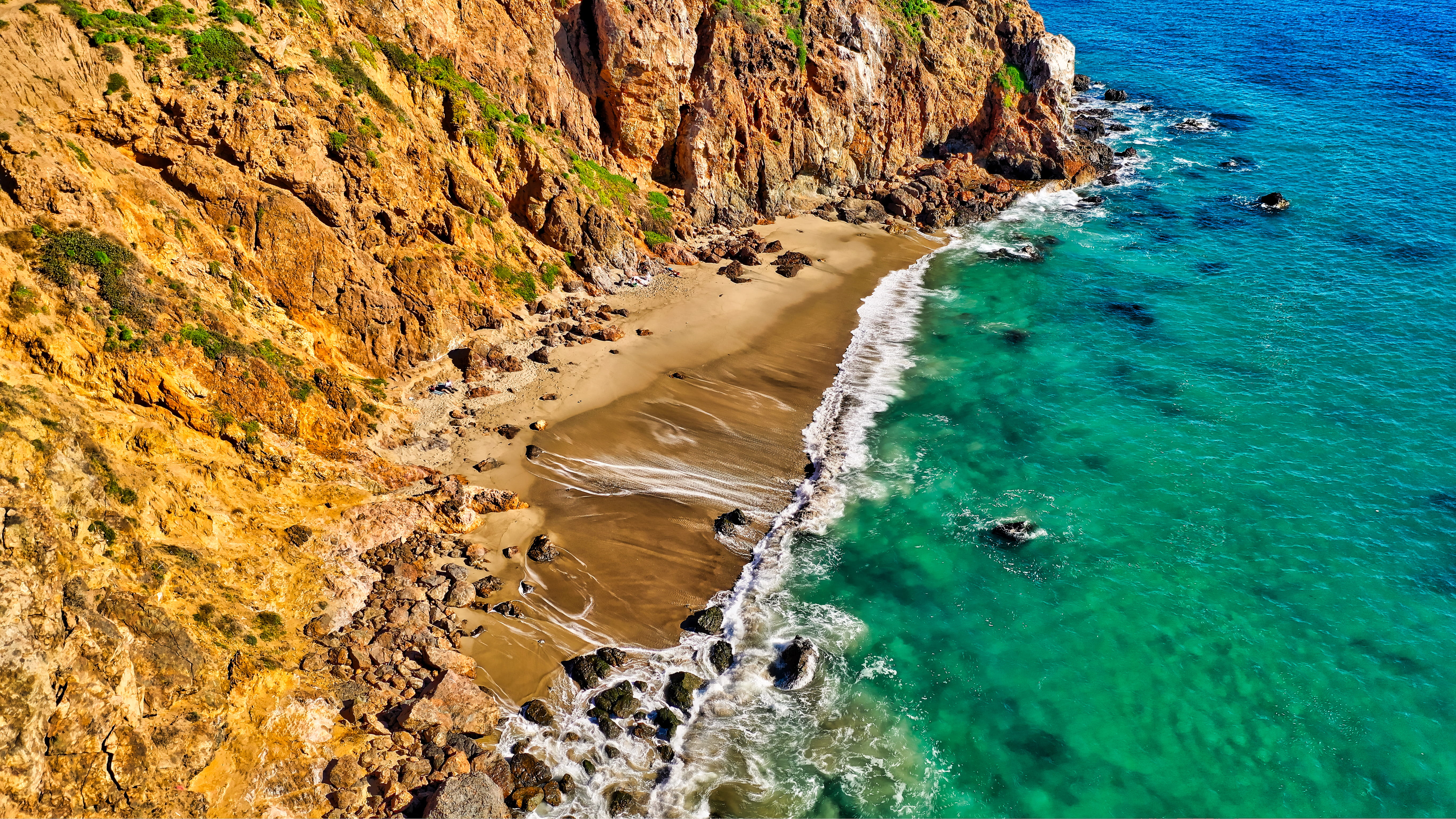 cliff, scenics - nature, land, outdoors, tranquility, promontory, no people, 5K, photography, rock, 7298 westward beach rd, beside, day, ocean, body, coast, HD Wallpaper