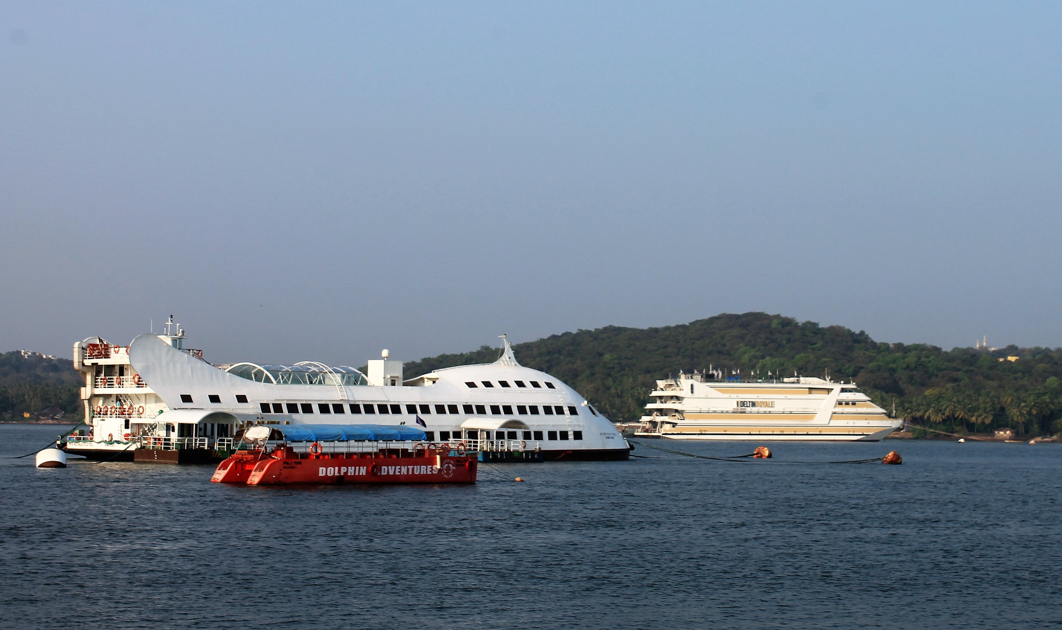 transportation, india, building, sea, craft, ship, built structure, goa, ferry, harbor, travel, mode of transportation, water, sky, 2K, building exterior, HD Wallpaper