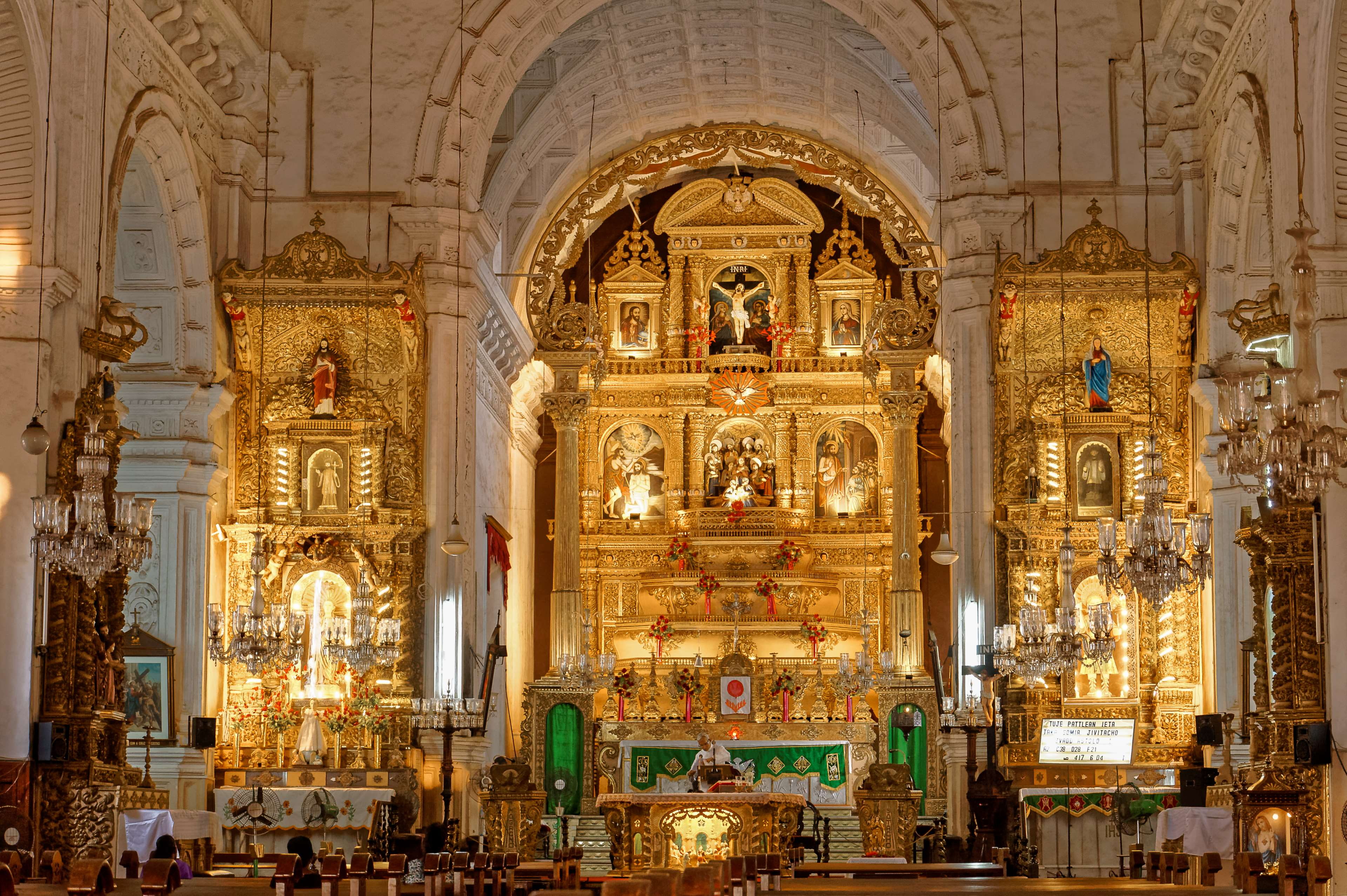 spirituality, ornate, architecture, ceiling, church, craft, religion, statue, 4K, place of worship, creativity, indoors, building, architectural column, HD Wallpaper