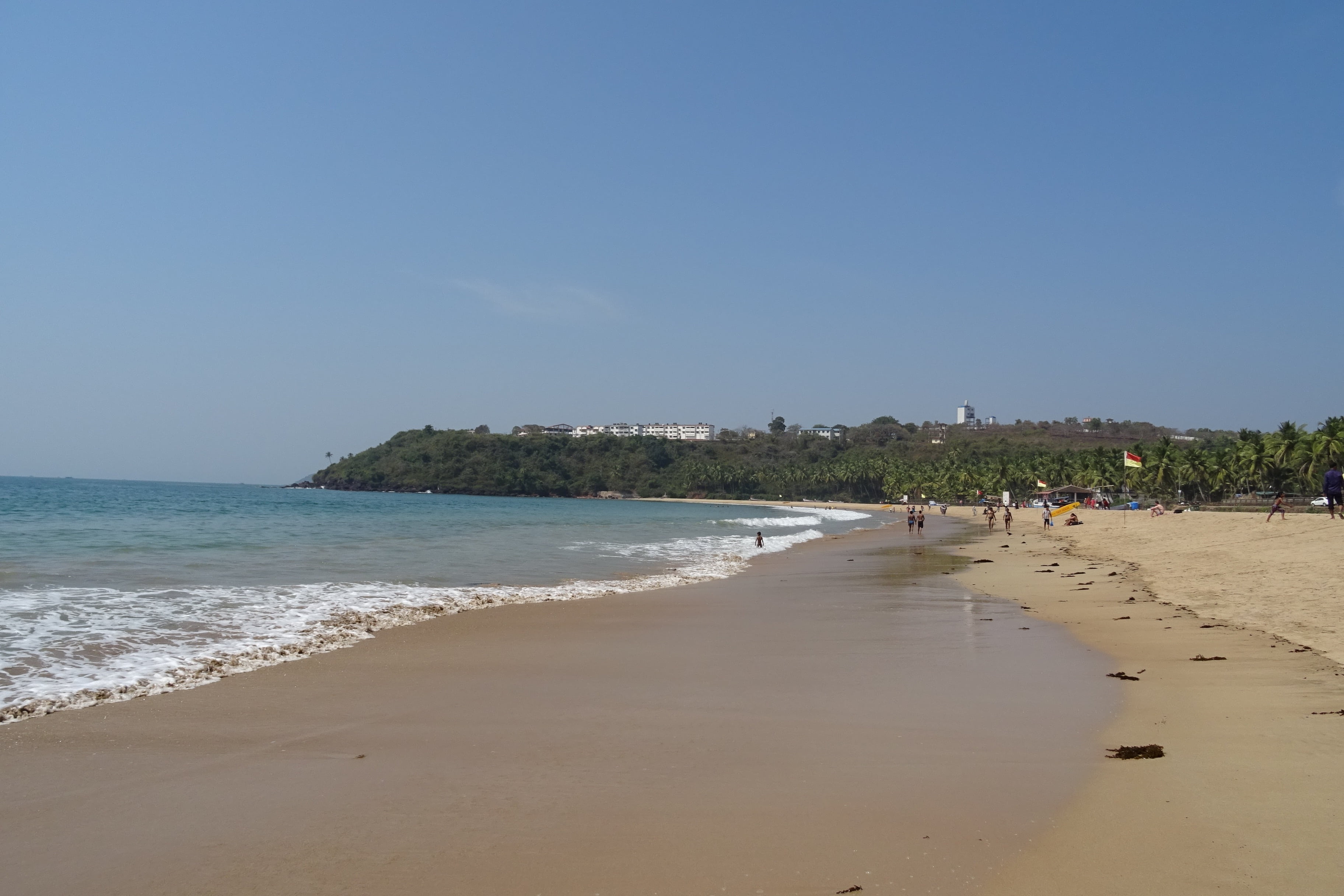trip, wave, vacations, goa, horizon over water, real people, sea, clear sky, holiday, beach, water, incidental people, 2K, copy space, beauty in nature, HD Wallpaper