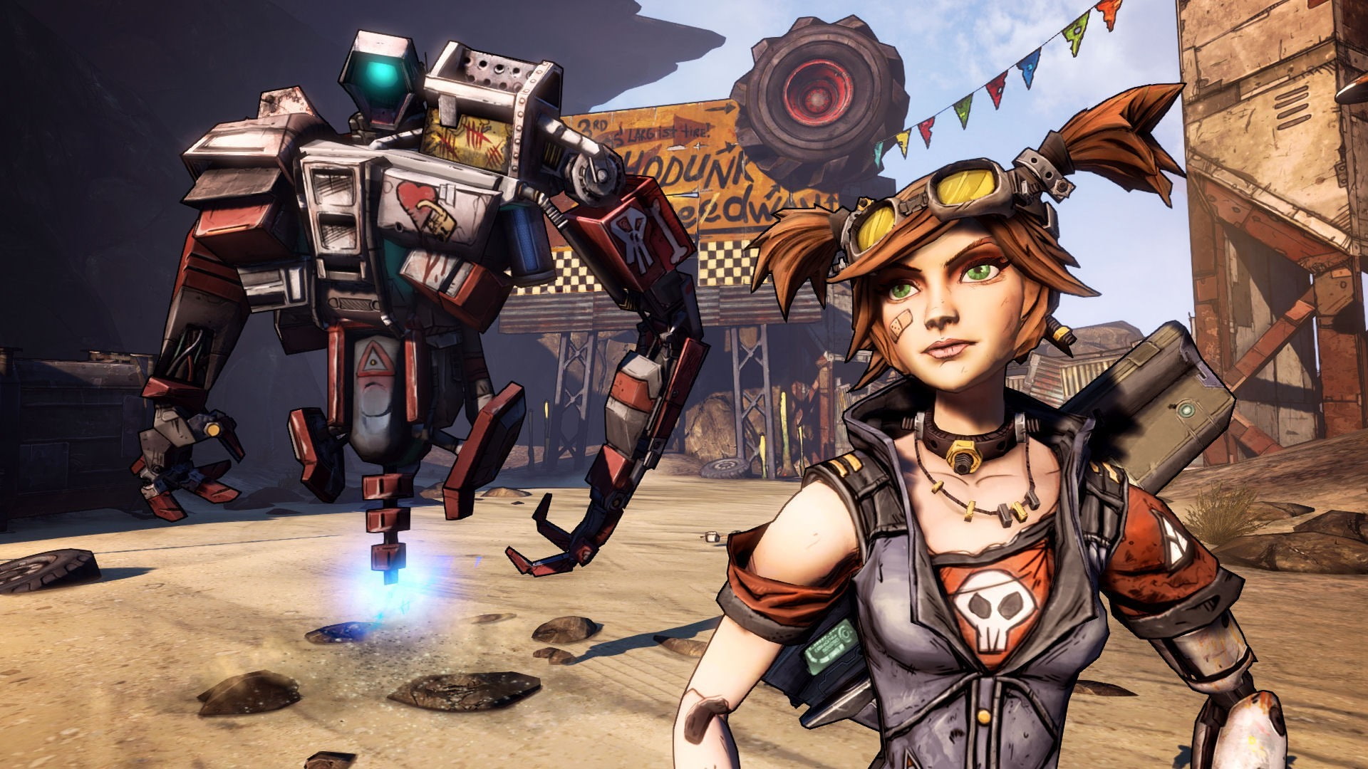 Borderlands 2, holding, 1080P, day, real people, front view, costume, lifestyles, standing, young adult, young women, Borderlands, nature, Gaige, art and craft, HD Wallpaper