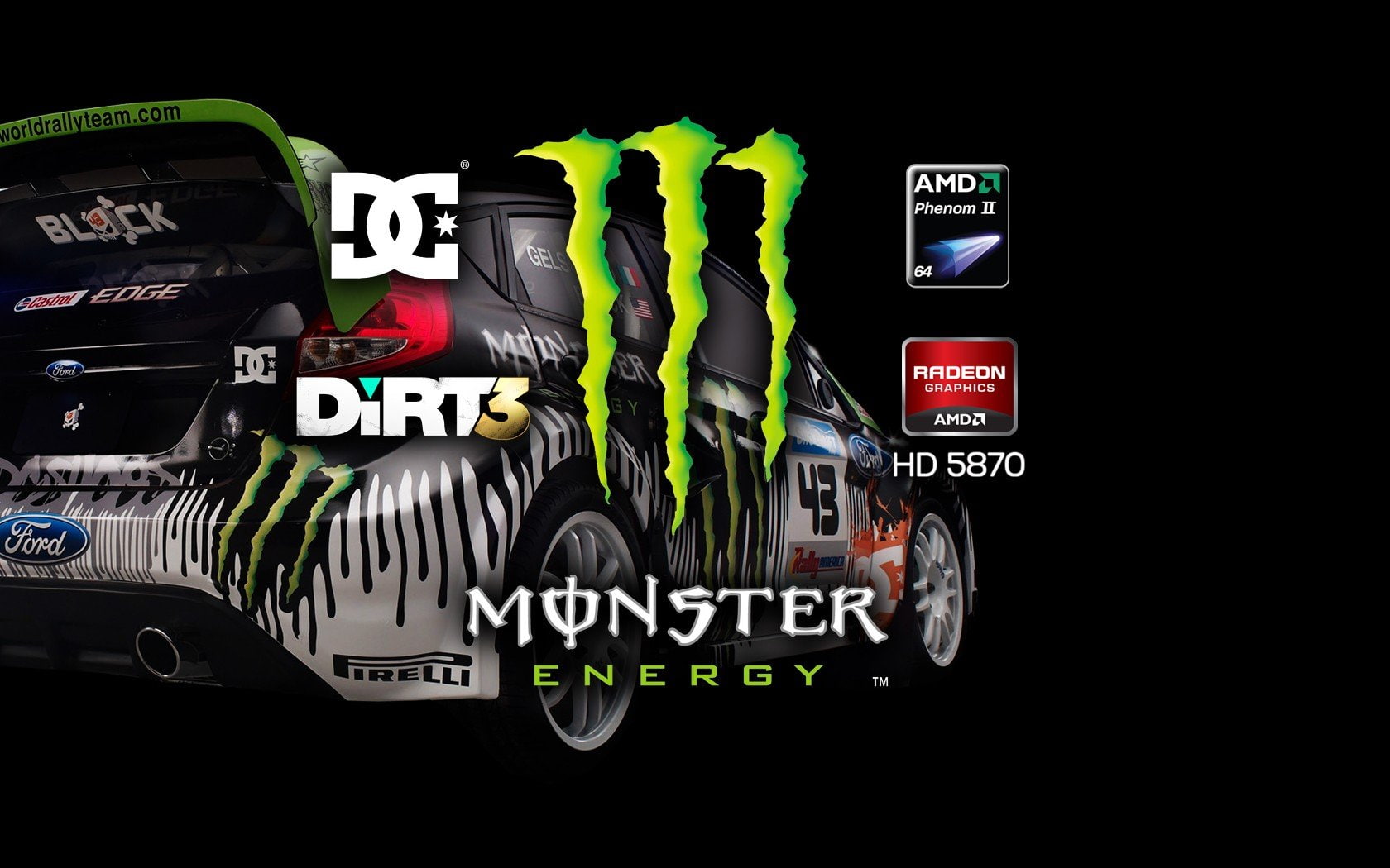 video, amd, ati, games, radeon, codemasters, dirt, mcrae, monster, energy, game, cars, 720P, colin, ken, block, HD Wallpaper