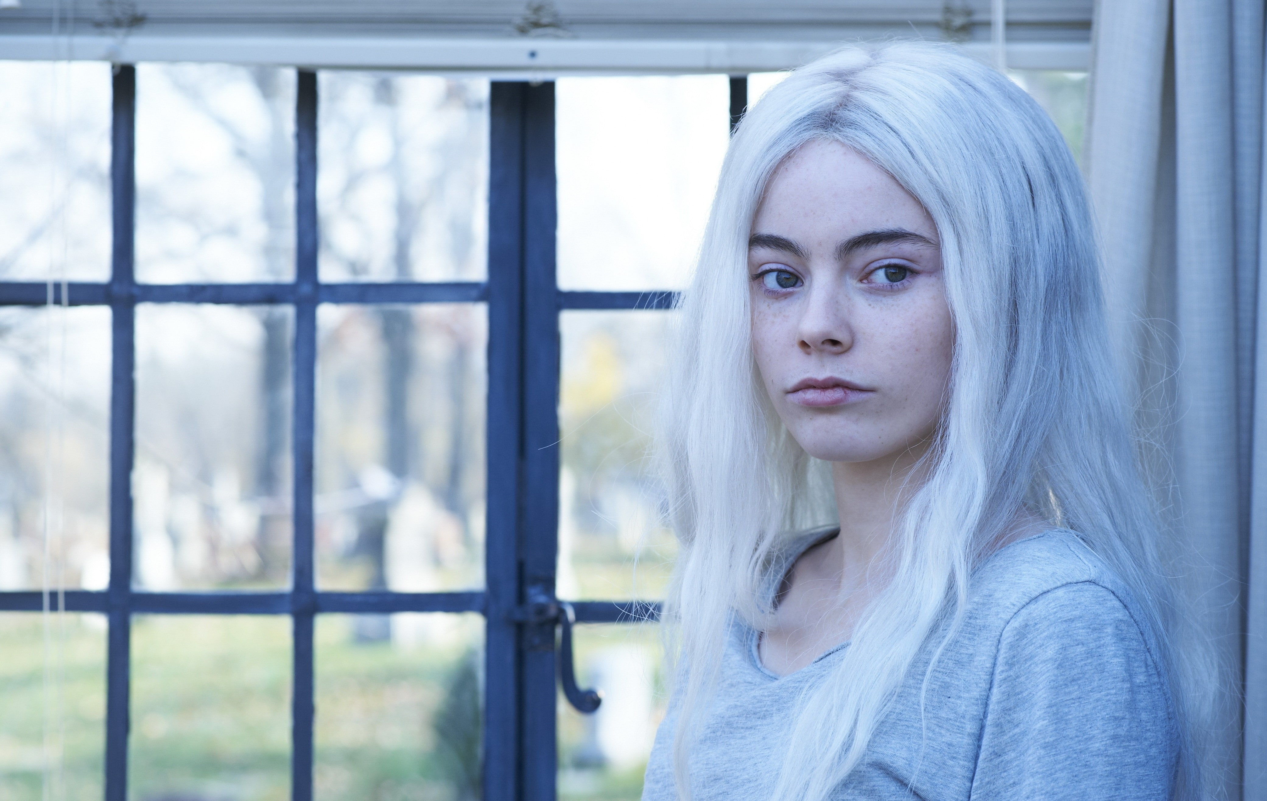 Hemlock grove, women, contemplation, 4K, long hair, depression - sadness, young adult, day, looking through window, looking, young women, portrait, one person, HD Wallpaper